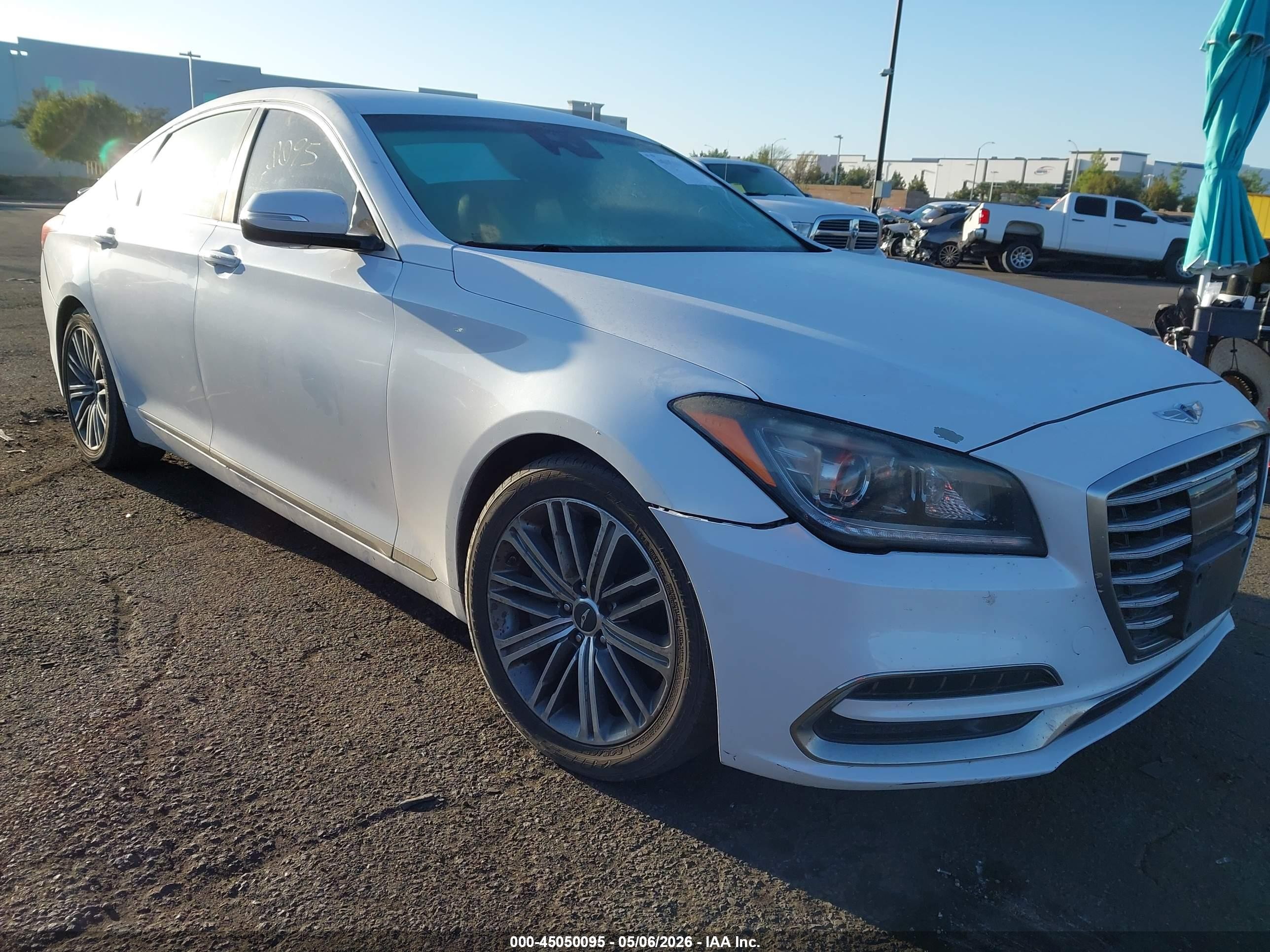 2018 Genesis G80 3.8L, VIN KMHGN4JE4JU238814 — Rear end