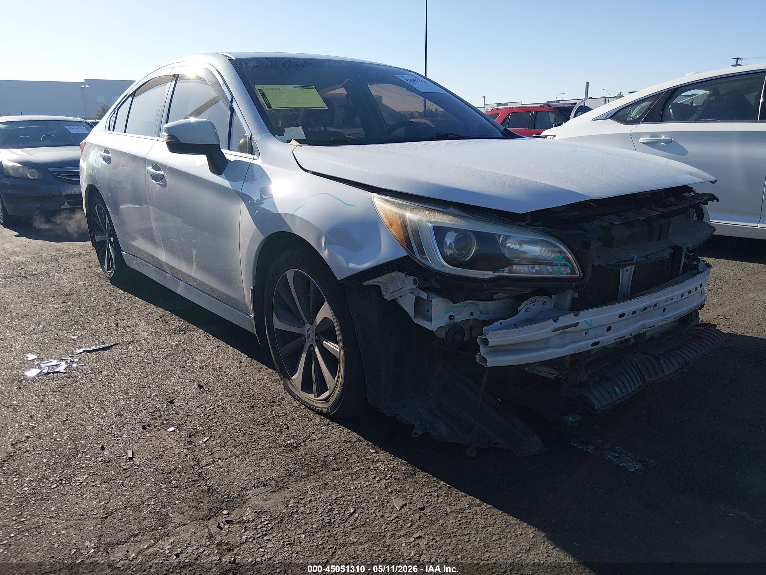 2017 Subaru Legacy Limited, VIN 4S3BNEN60H3030937 — Front end