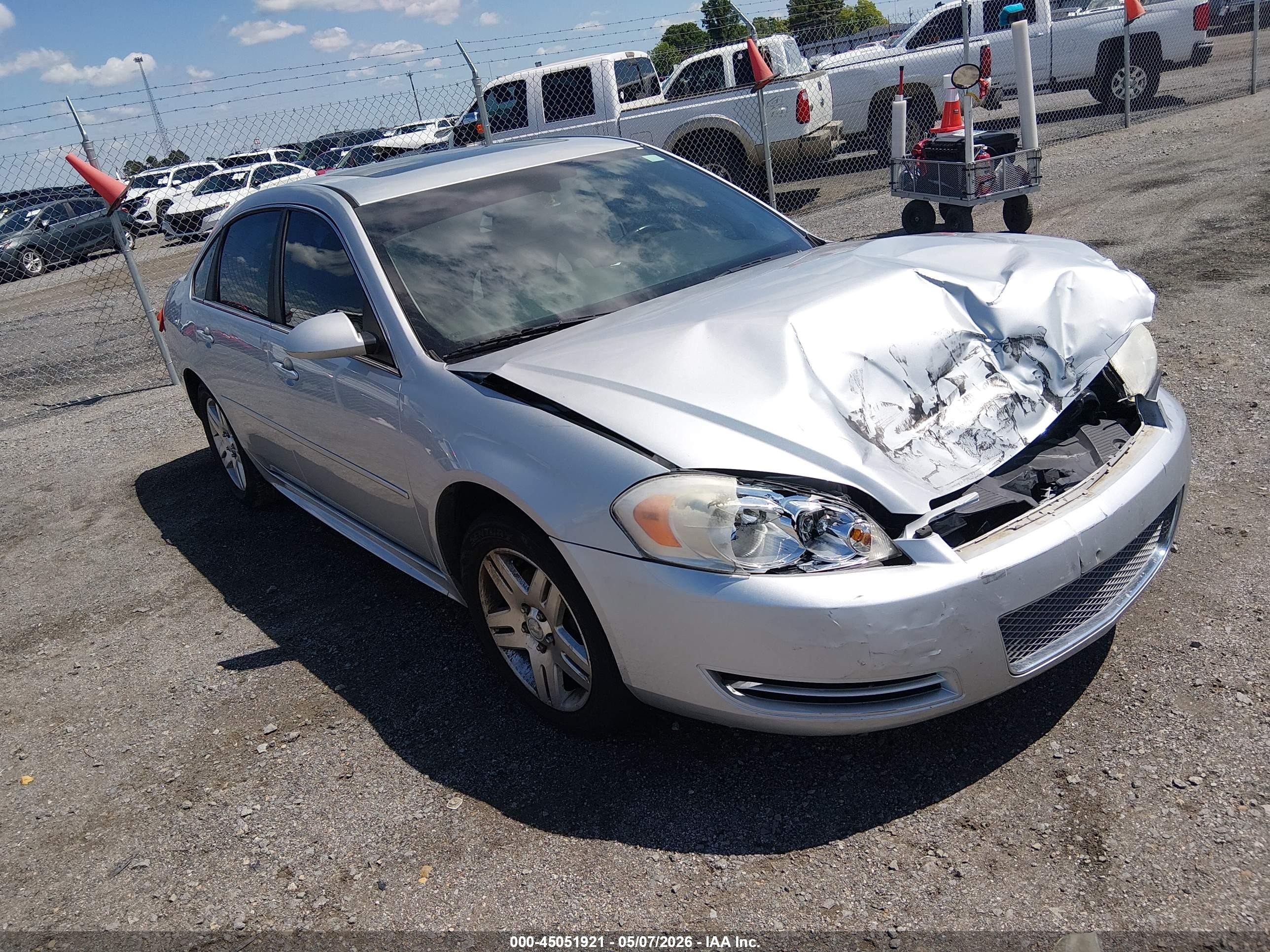 2012 Chevrolet Impala LT Fleet, VIN 2G1WG5E30C1185951 — Front end