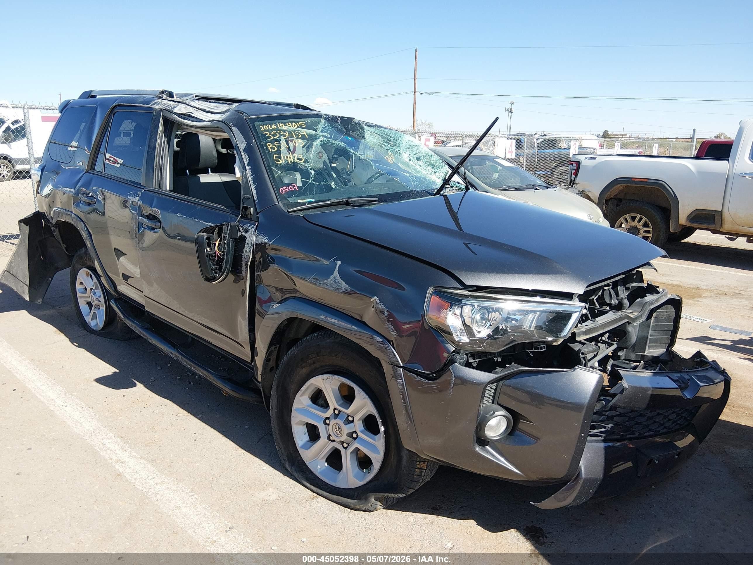 2019 Toyota 4Runner Limited Nightshade, VIN JTEZU5JR3K5205593 — Rollover