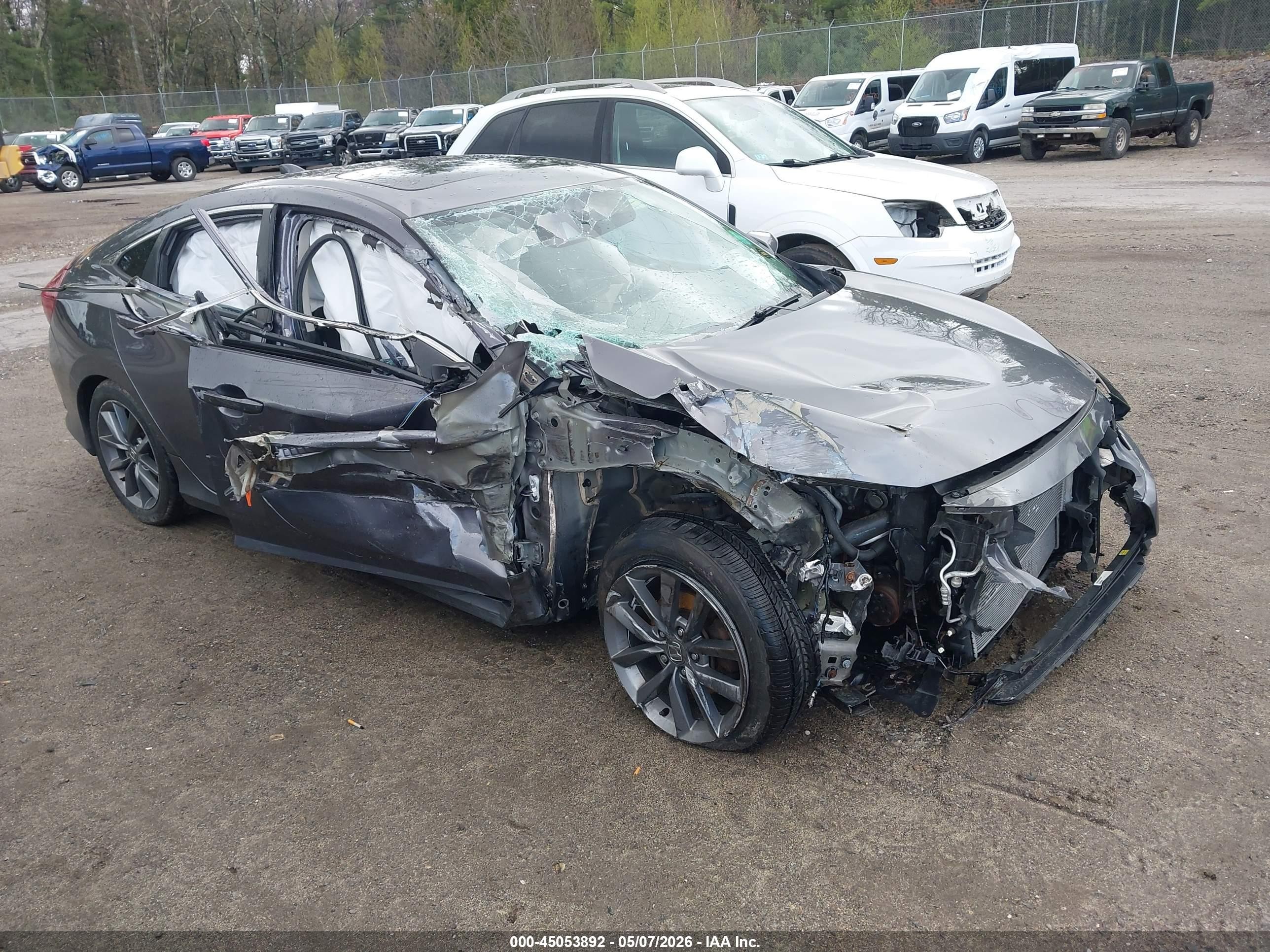 2019 Honda Civic EX, VIN 19XFC1F38KE211238 — Frame damage