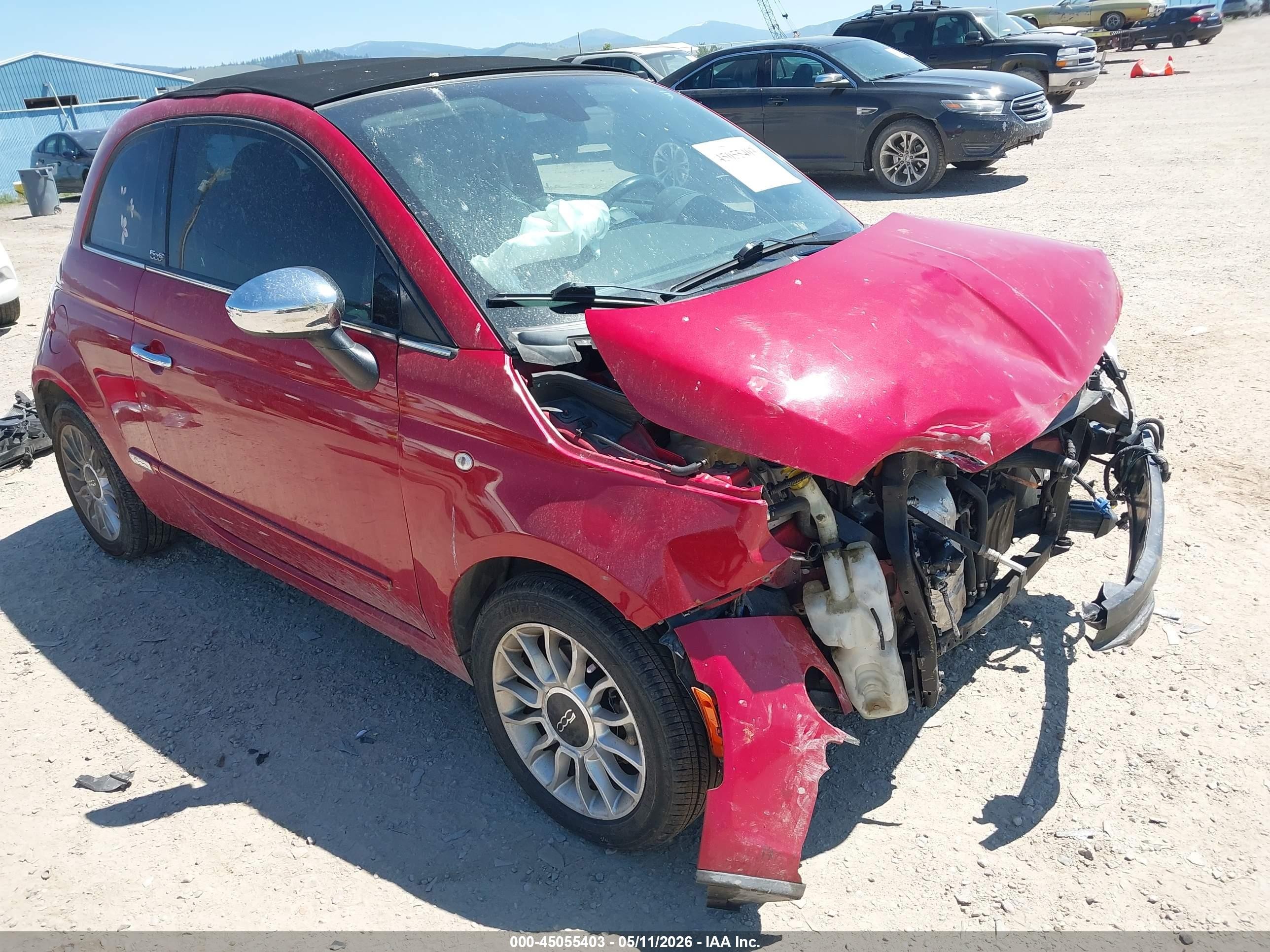 2012 FIAT 500 Lounge, VIN 3C3CFFER4CT130459 — Front end