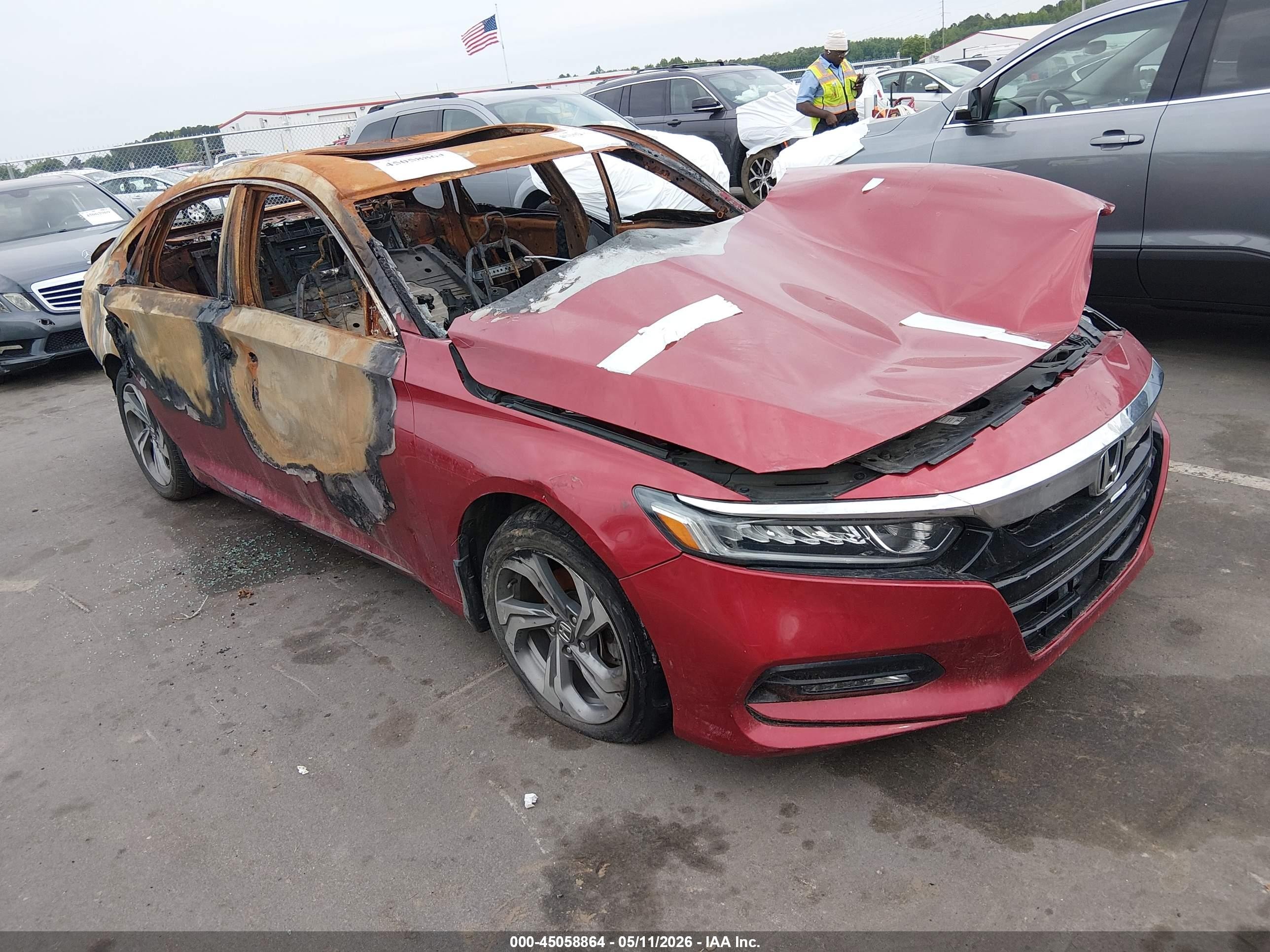 2019 Honda Accord EX, VIN 1HGCV1F4XKA036128 — Interior fire