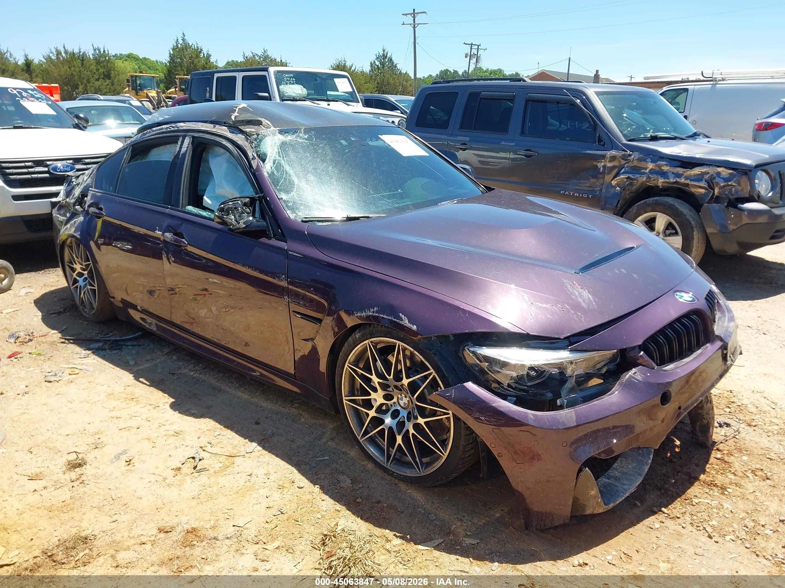 2018 BMW M3, VIN WBS8M9C55J5L00522 — Опрокидывание