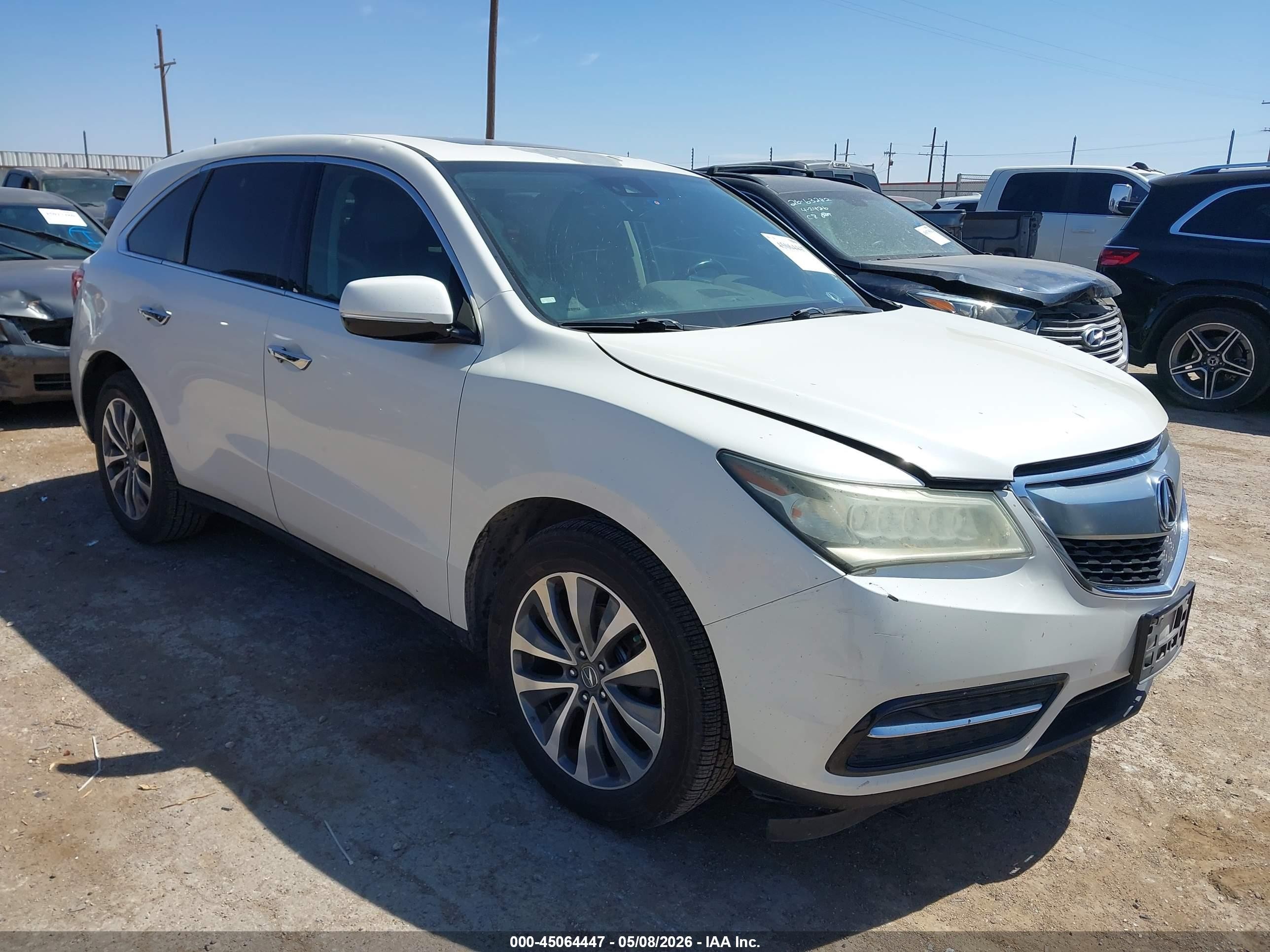 2016 Acura MDX Technology, VIN 5FRYD3H66GB017090 — Side