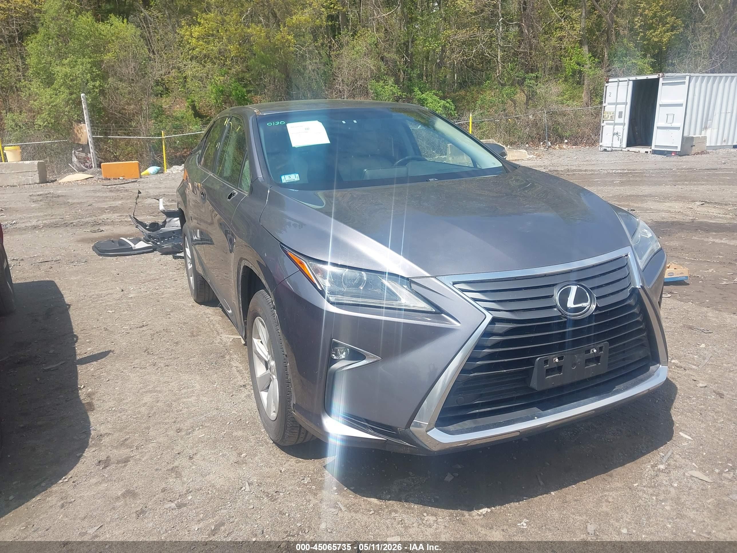 2016 Lexus RX 350, VIN 2T2BZMCA2GC008803 — Burn