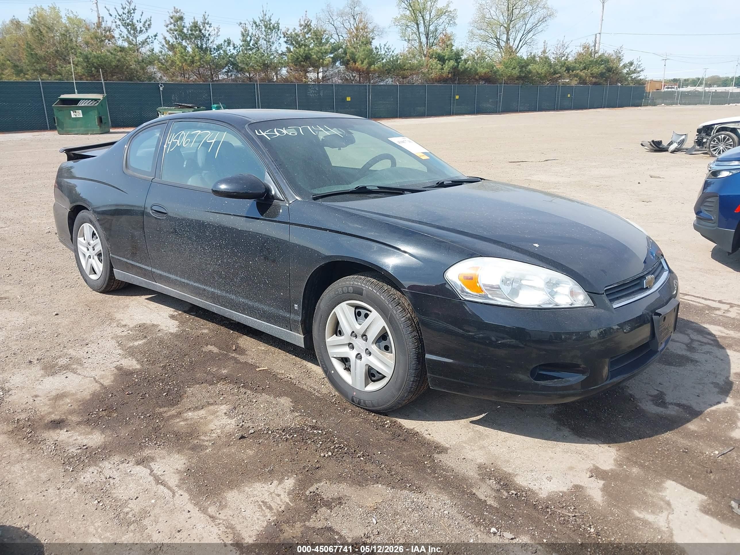 2007 Chevrolet Monte Carlo, VIN 2G1WJ16K979252361 — Rear end