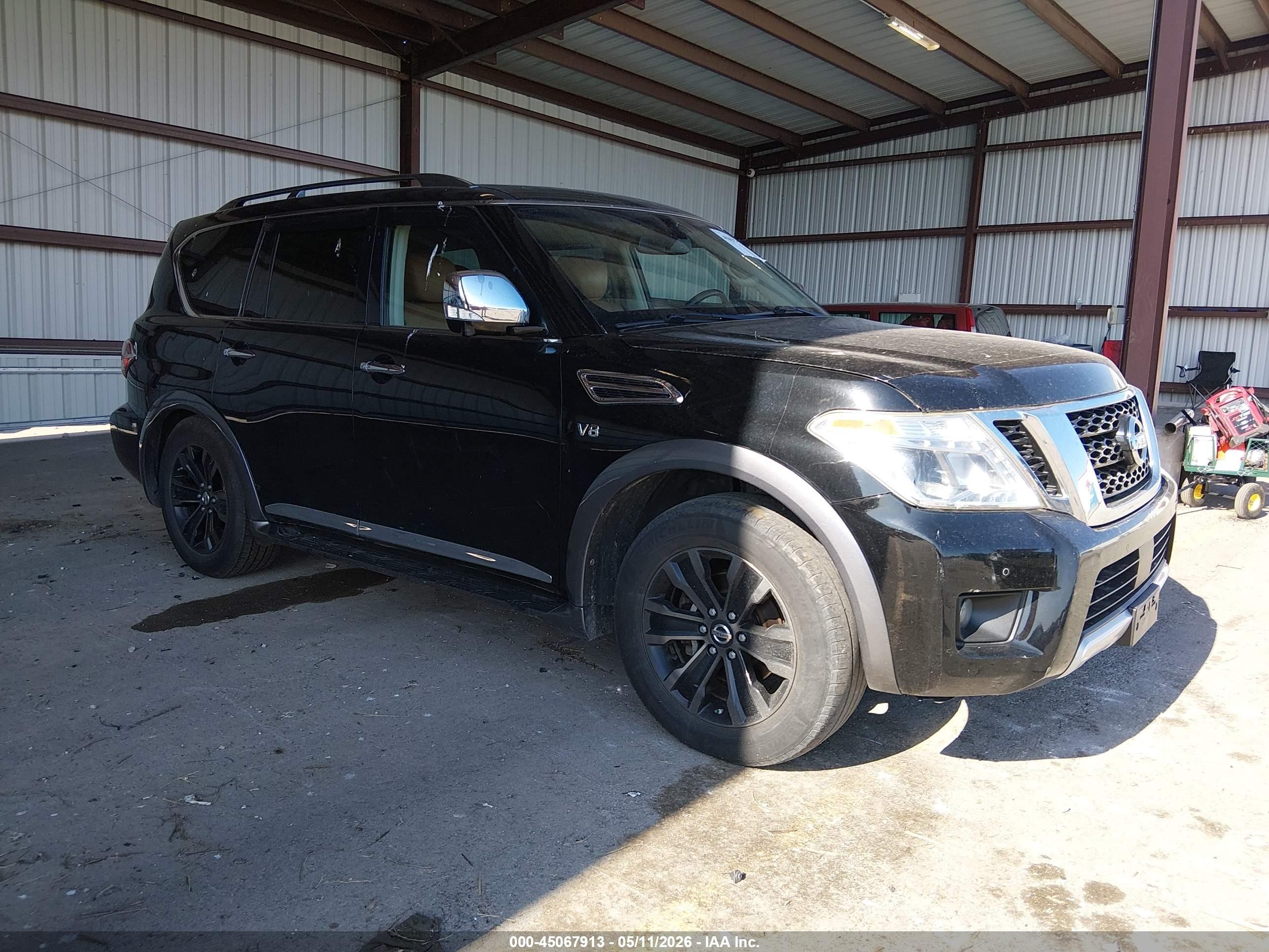 2017 Nissan Armada SV, VIN JN8AY2NC1H9512566 — Rear end