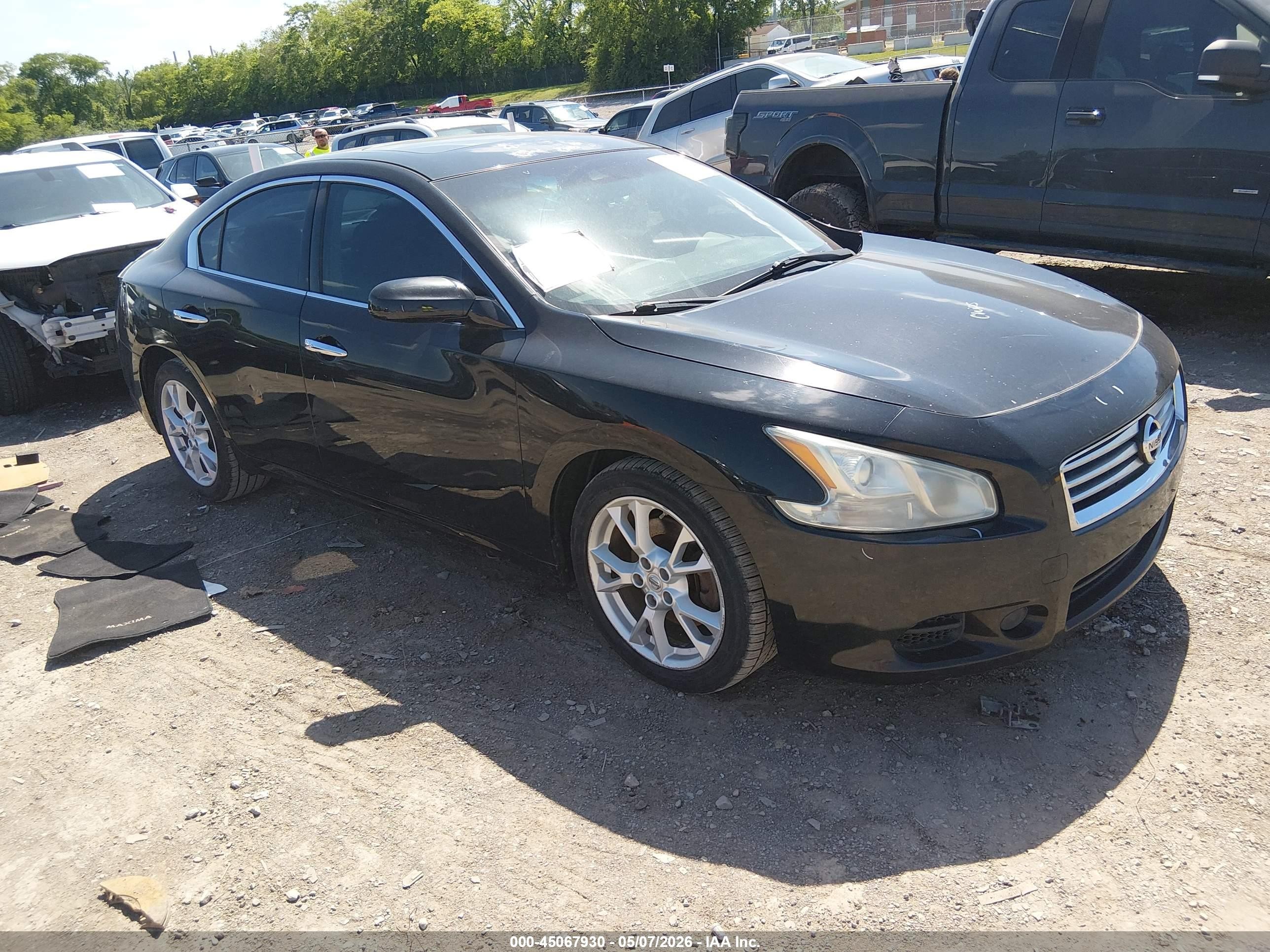 2012 Nissan Maxima SV, VIN 1N4AA5AP1CC851677 — Зад