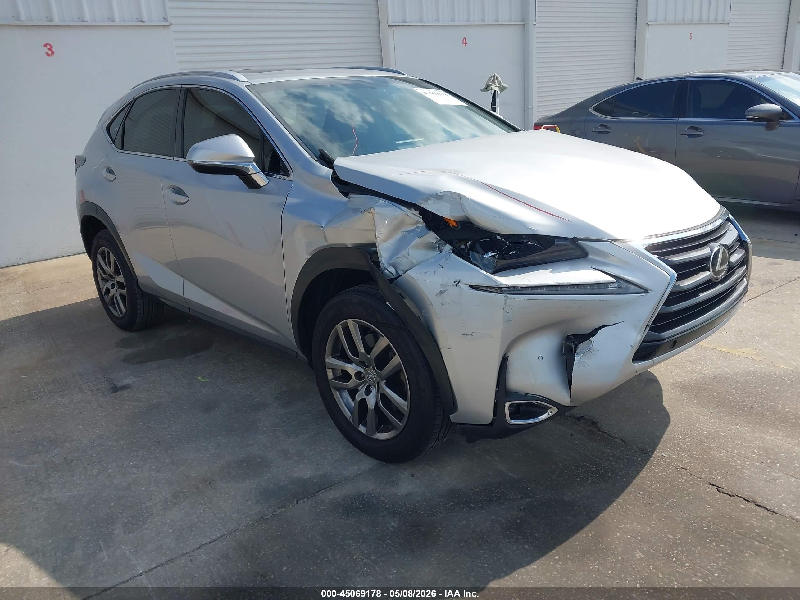 2016 Lexus NX F Sport, VIN JTJYARBZ1G2027770 — Front end