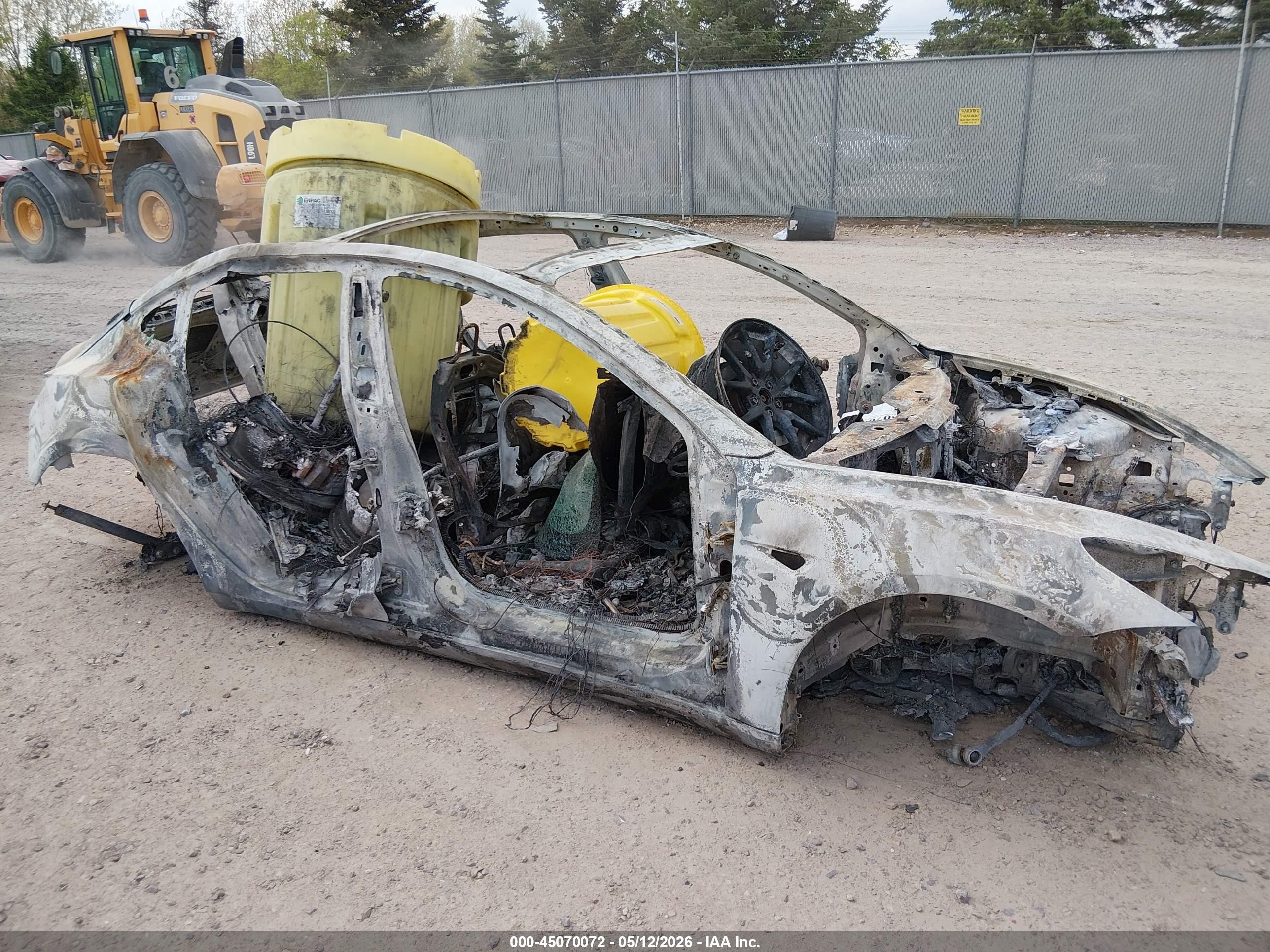 2019 Tesla Model 3 Long Range, VIN 5YJ3E1EB3KF209073 — Burn