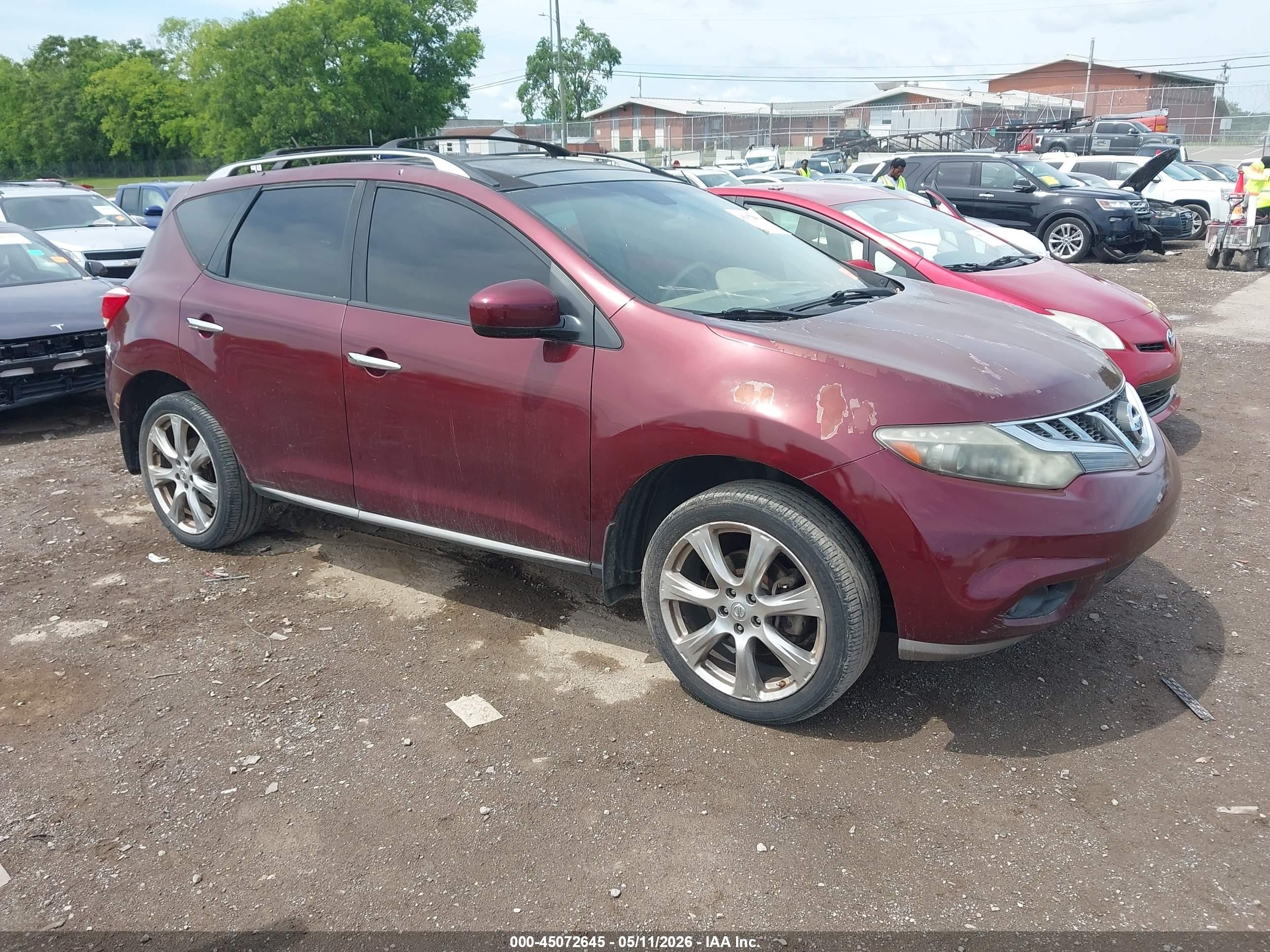 2012 Nissan Murano SV, VIN JN8AZ1MU9CW116218 — Normal wear