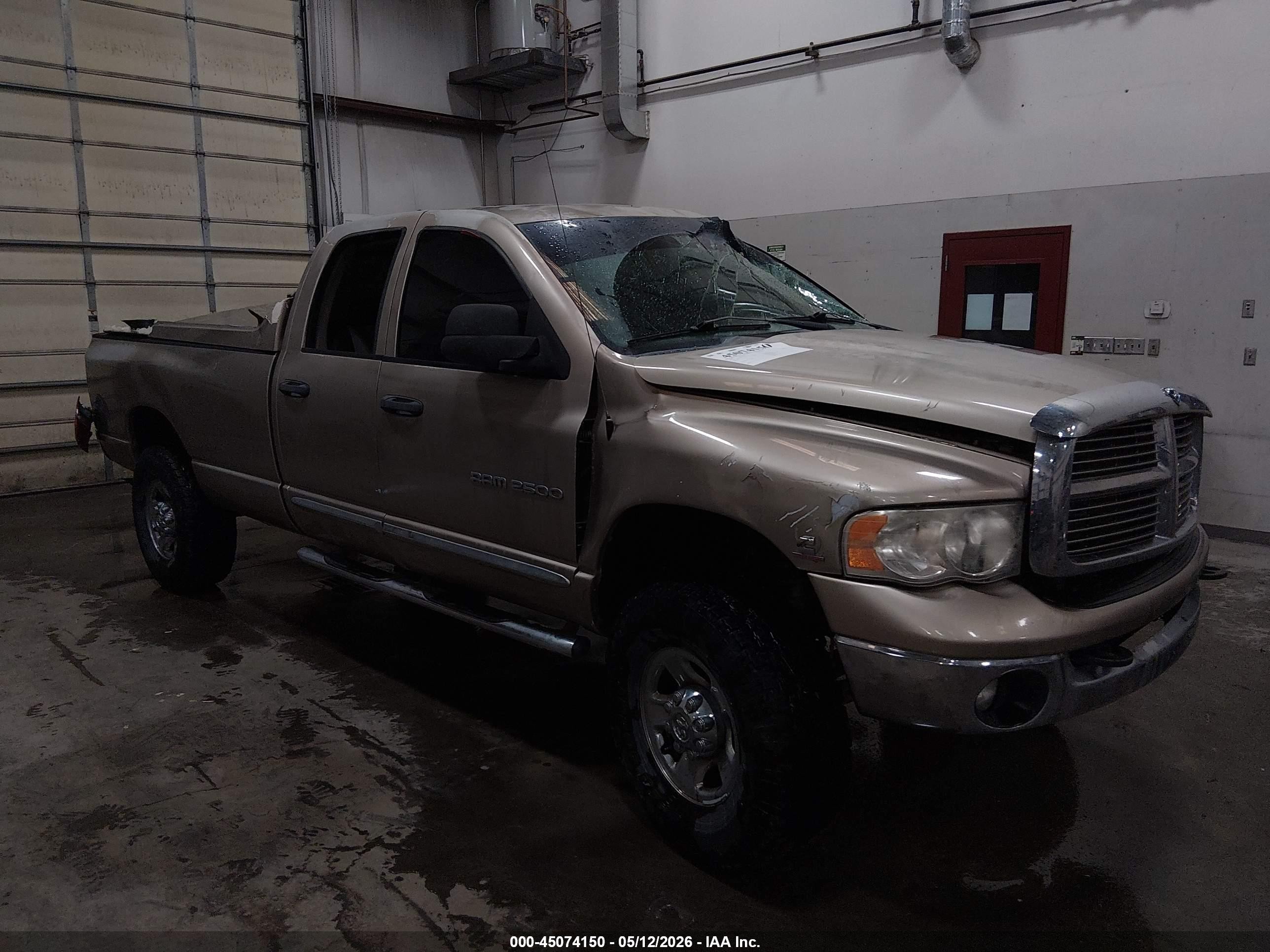 2004 Dodge 2500 SLT, VIN 3D7KU28C54G217543 — Rollover