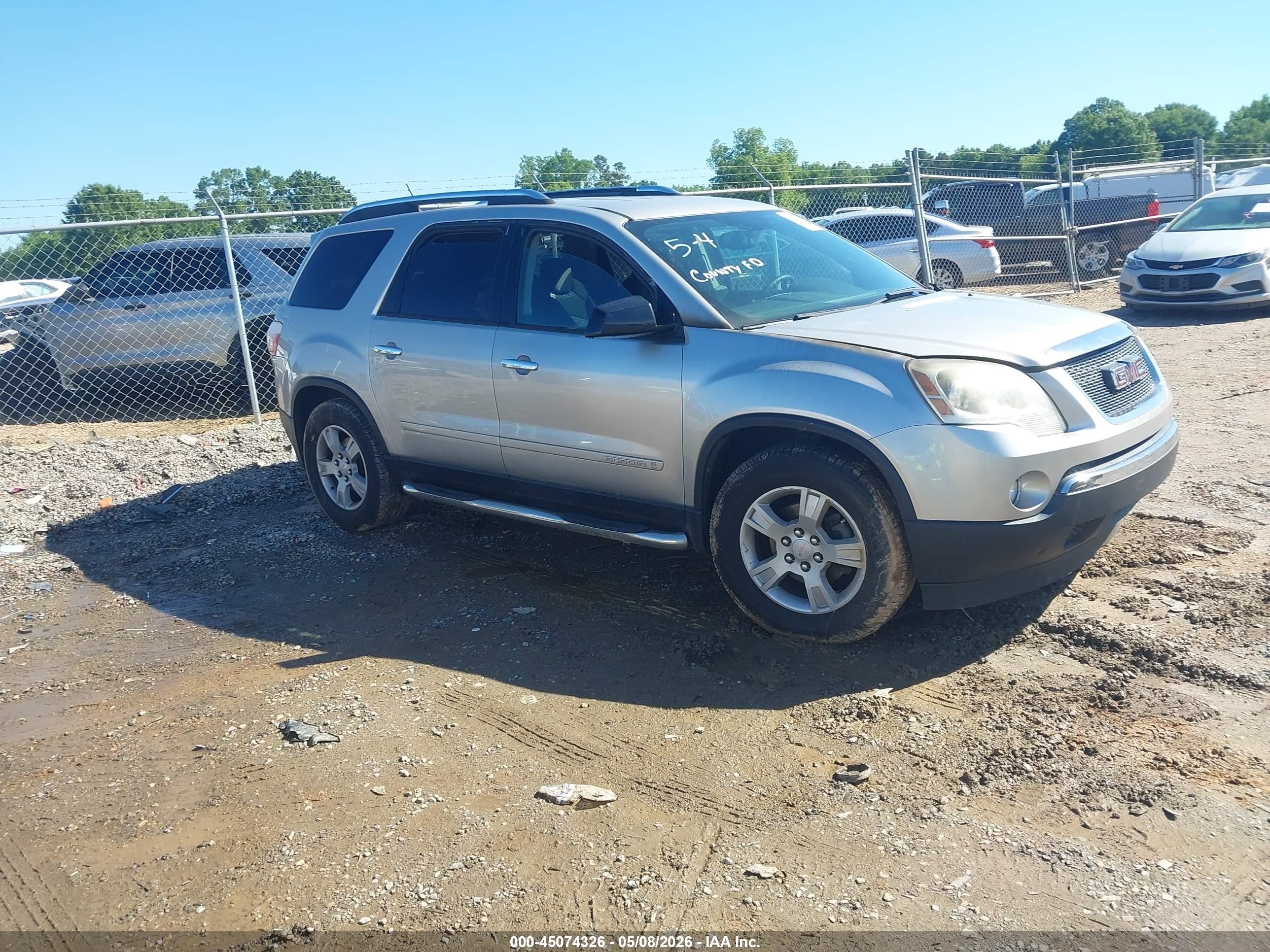 2007 GMC Acadia SLE, VIN 1GKER13777J118498 — Пожар в моторном отсеке