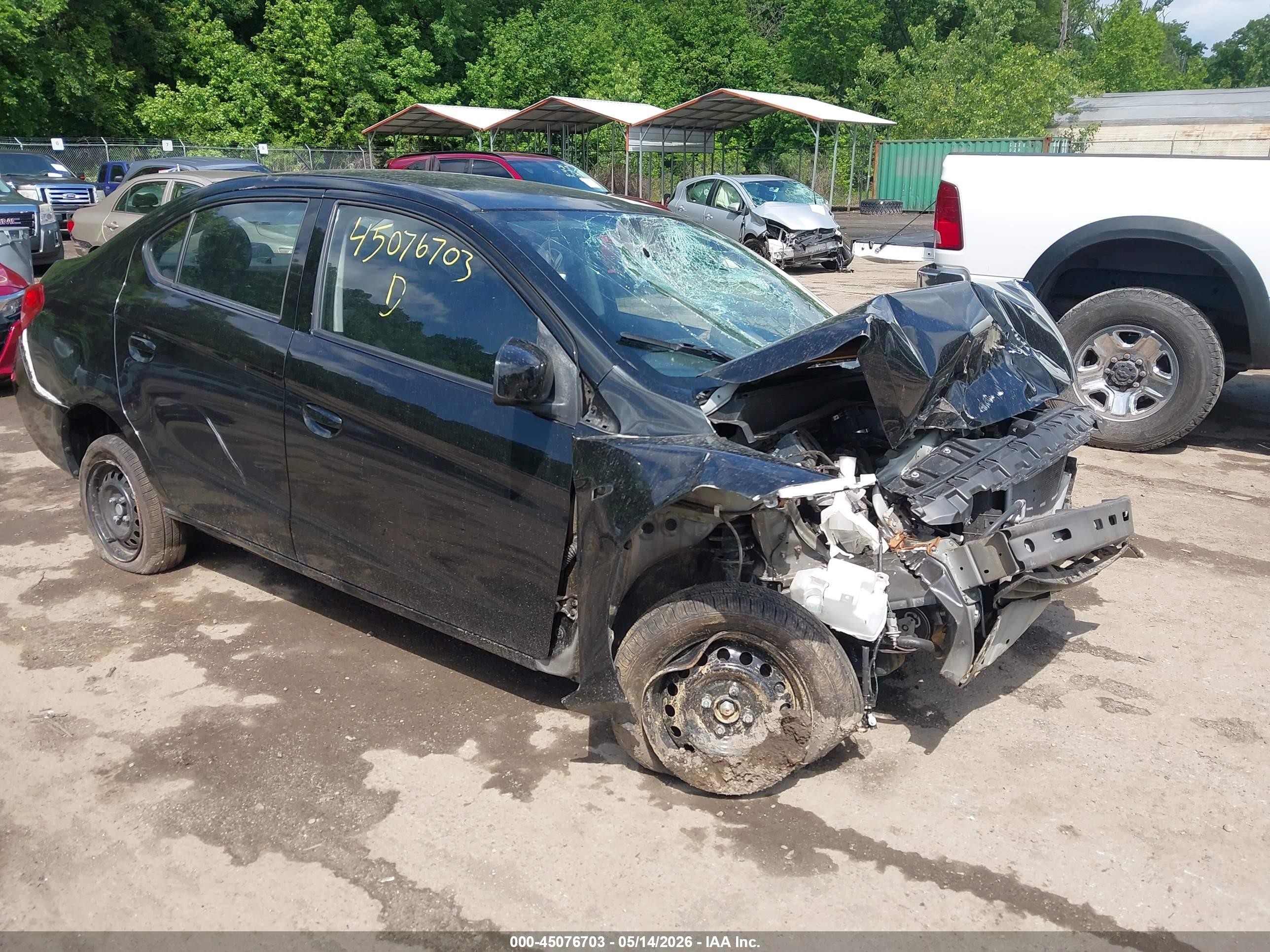 2017 Mitsubishi Mirage ES, VIN ML32F3FJ1HHF10496 — После угона