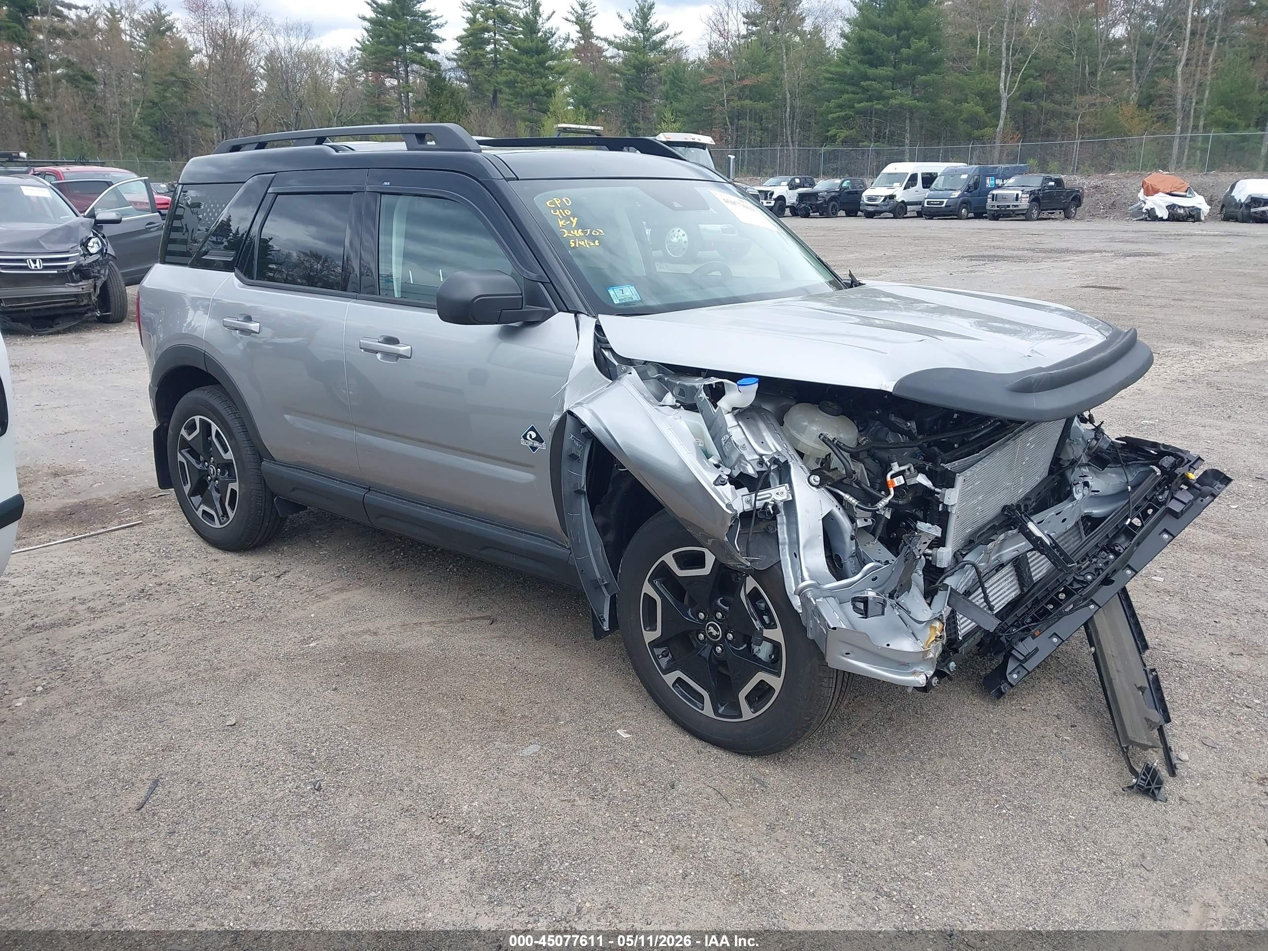 2023 Ford Bronco Sport Outer Banks, VIN 3FMCR9C68PRD69332 — Frame damage