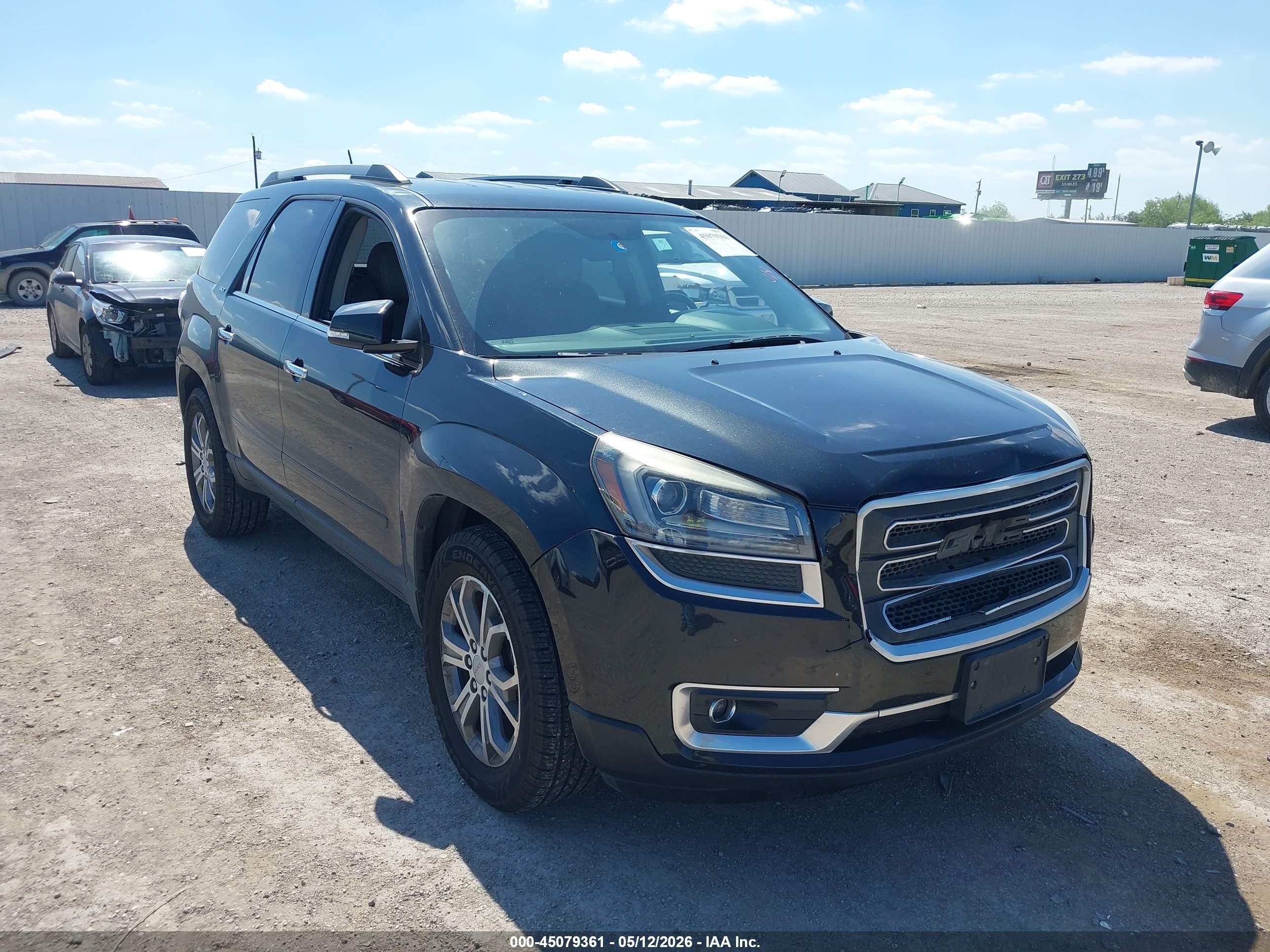 2015 GMC Acadia SLT, VIN 1GKKRRKD0FJ296664 — Front end