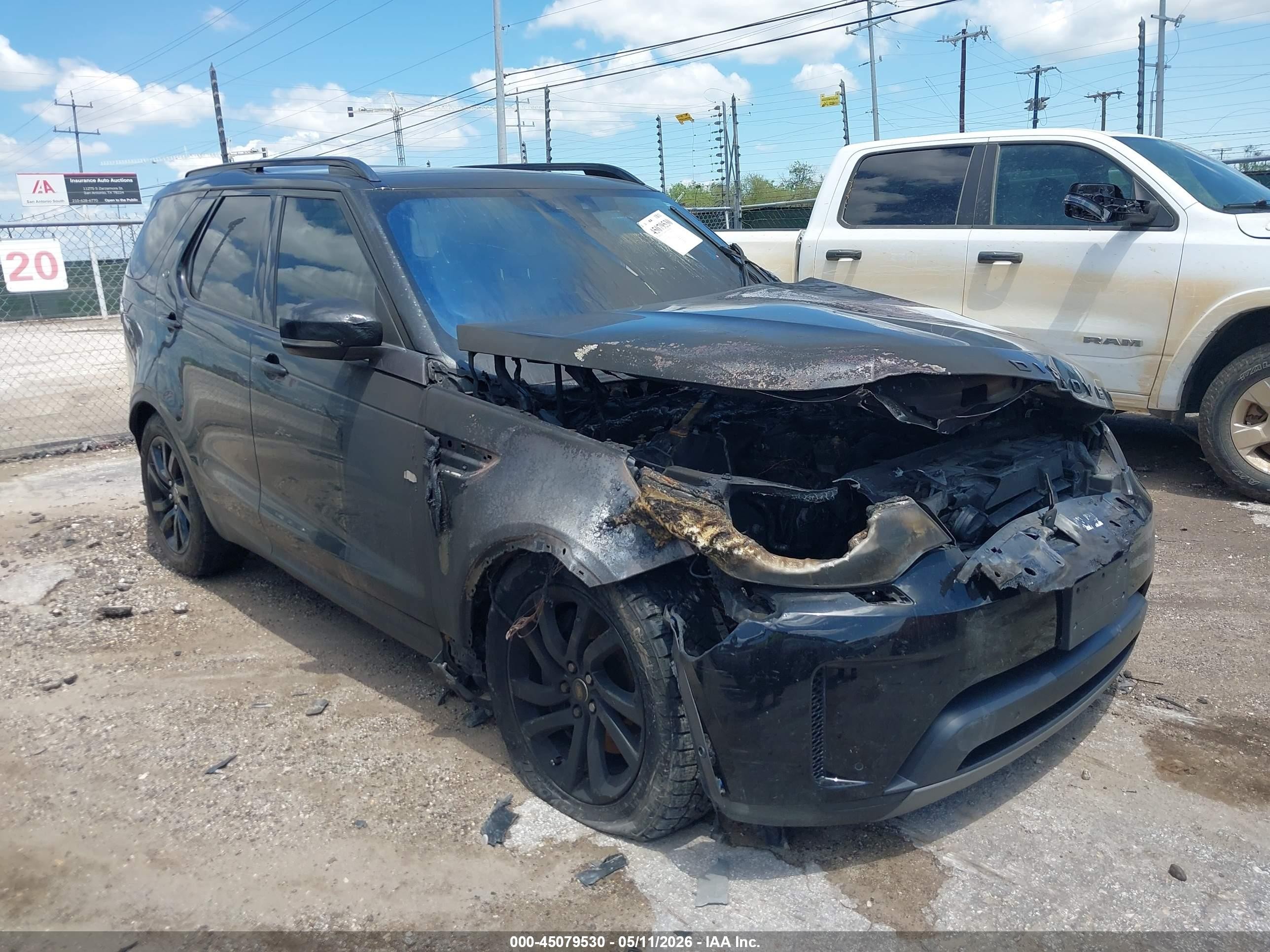 2019 Land Rover Discovery SE, VIN SALRG2RV3KA095463 — Engine fire