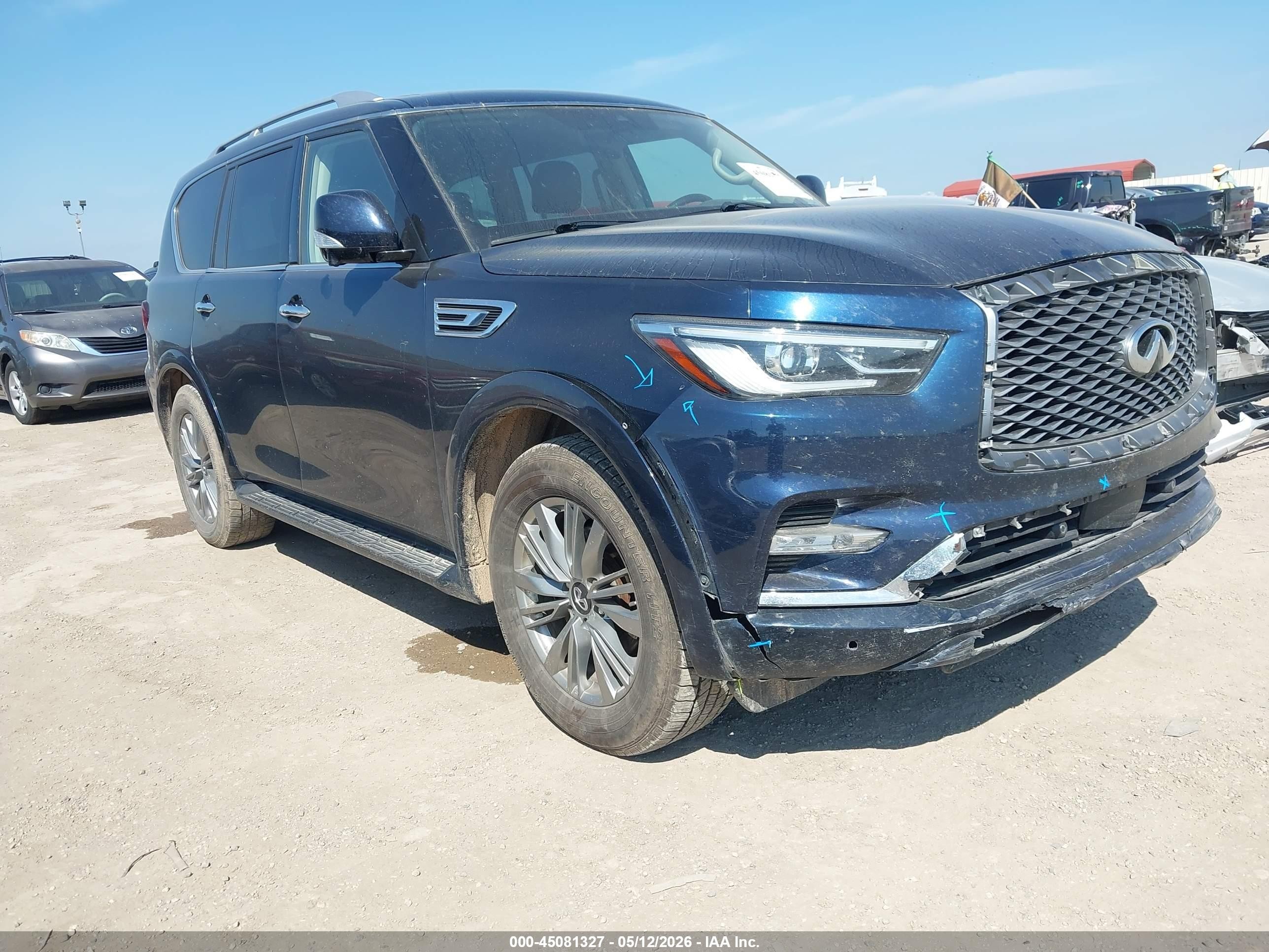 2021 Infiniti QX80 Premium Select, VIN JN8AZ2AF1M9719837 — Front end