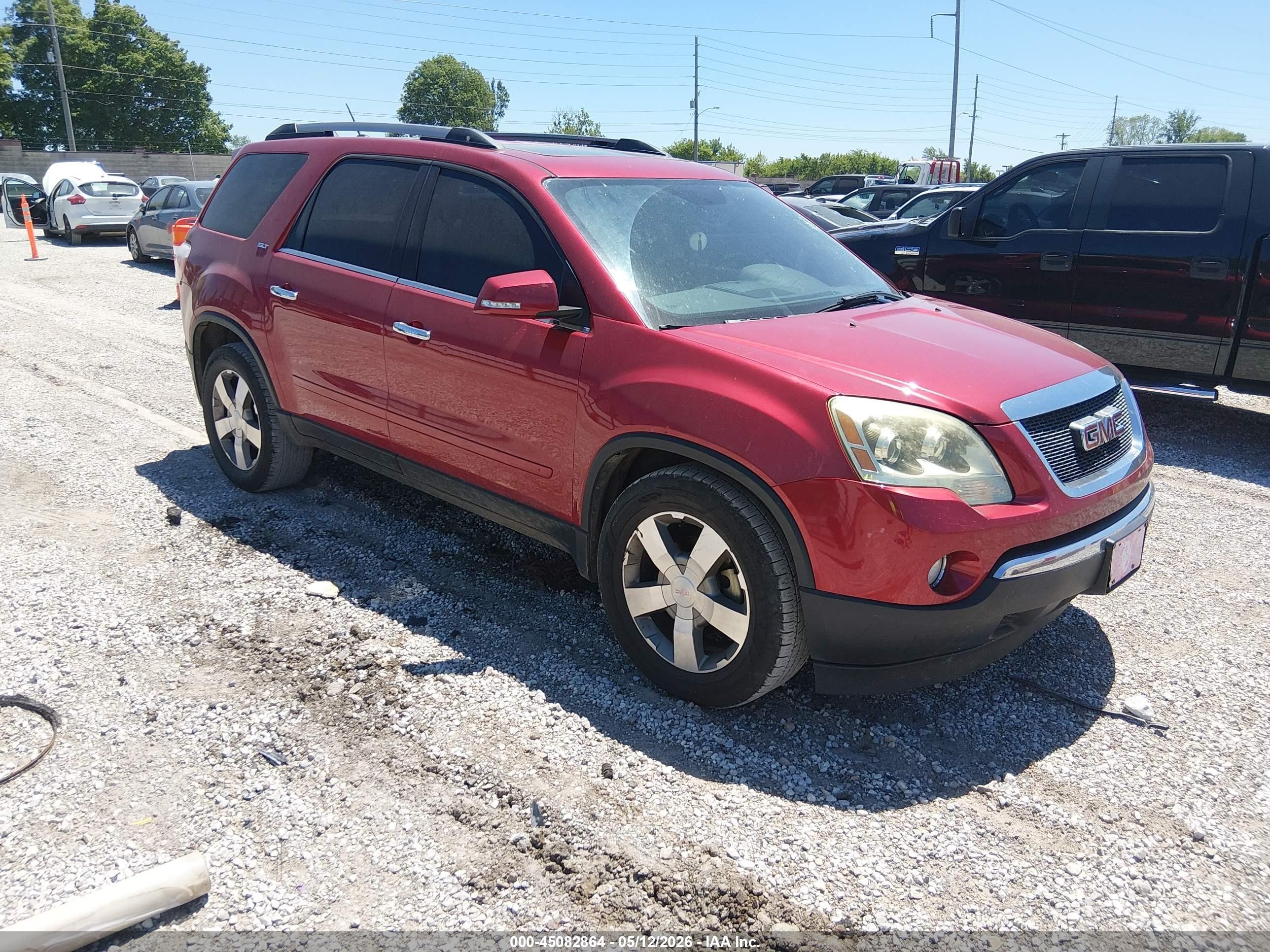 2012 GMC Acadia SLT1, VIN 1GKKRRED7CJ224366 — Hail