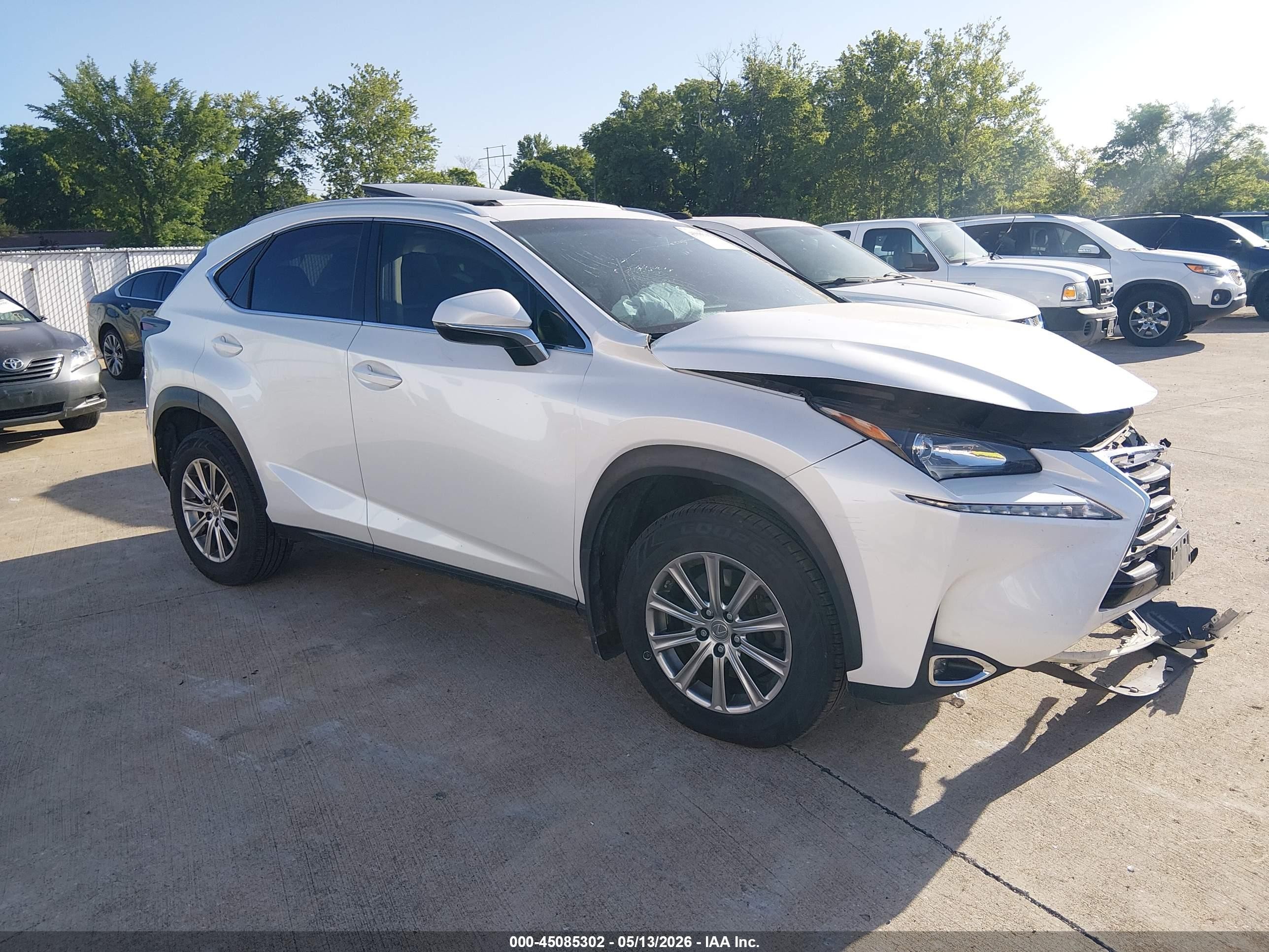 2016 Lexus NX F Sport, VIN JTJBARBZ9G2077872 — Front end