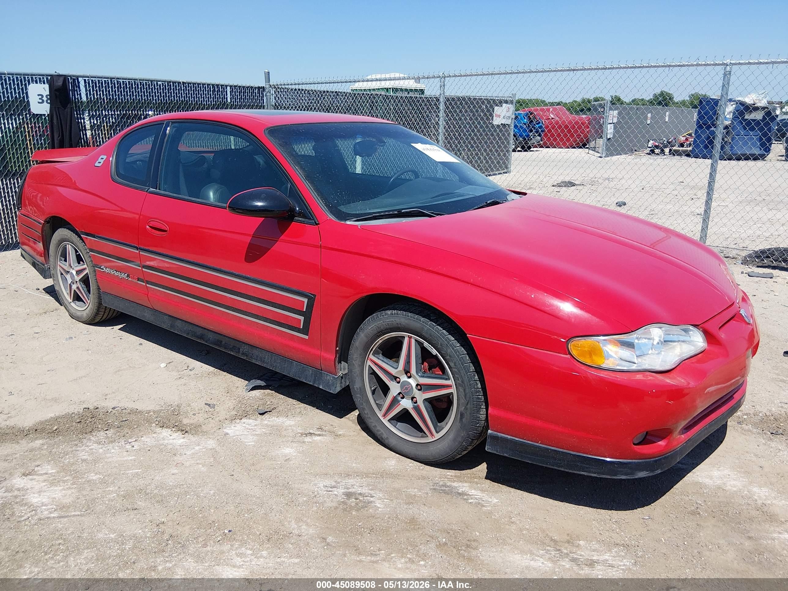 2004 Chevrolet Monte Carlo SS Supercharged, VIN 2G1WZ121249350049 — Rear end