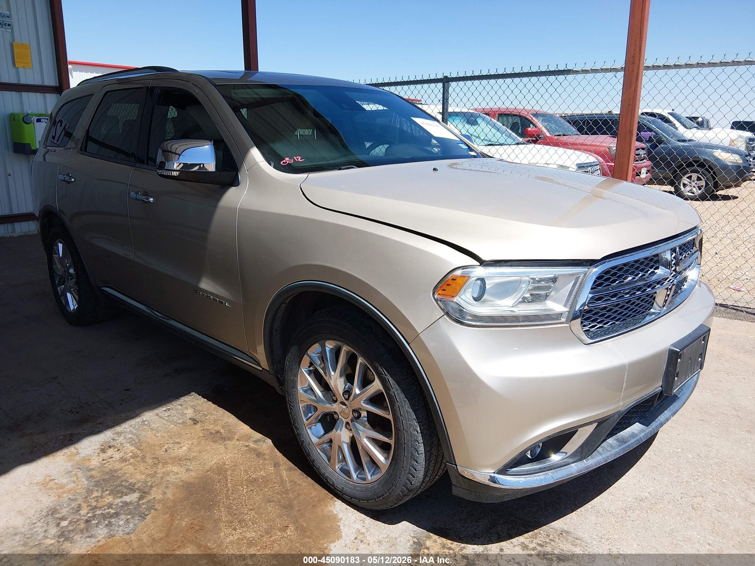 2014 Dodge Durango Citadel, VIN 1C4RDHEG8EC524292 — Engine fire