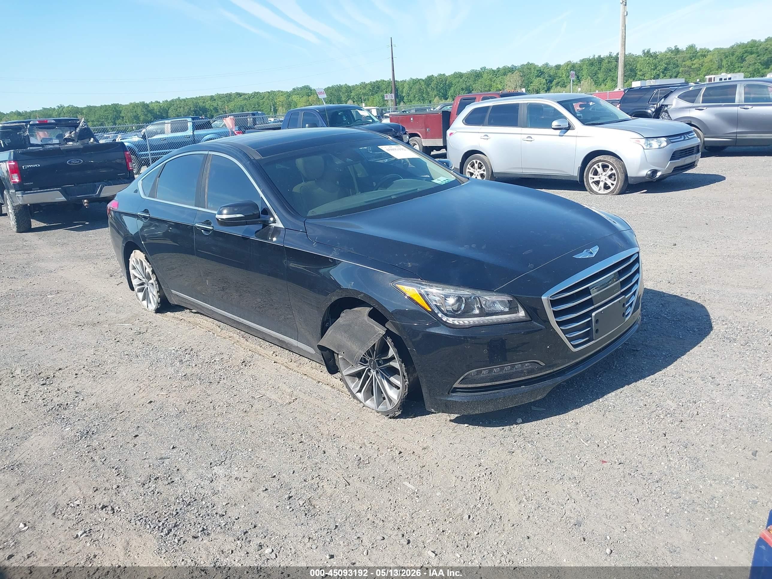 2016 Hyundai Genesis 3.8L, VIN KMHGN4JE0GU126987 — Front end