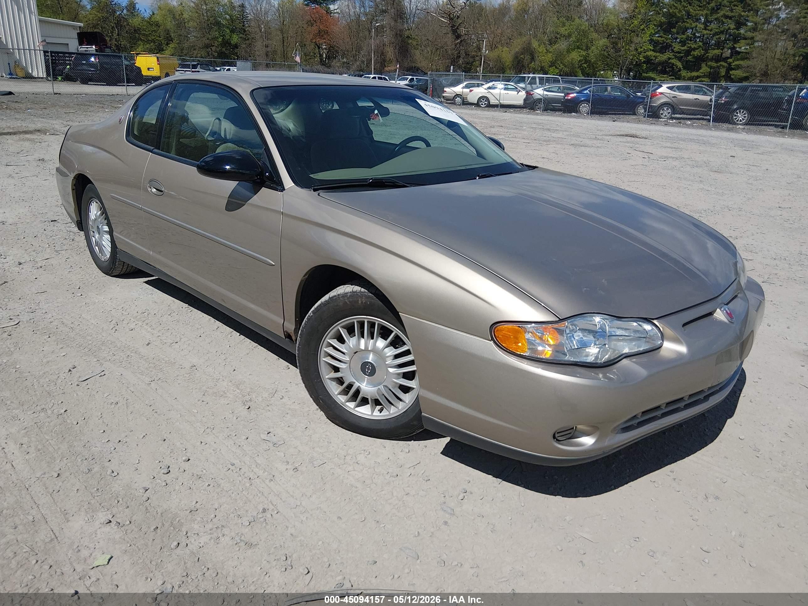 2001 Chevrolet Monte Carlo LS, VIN 2G1WW12E819374363 — Normal wear