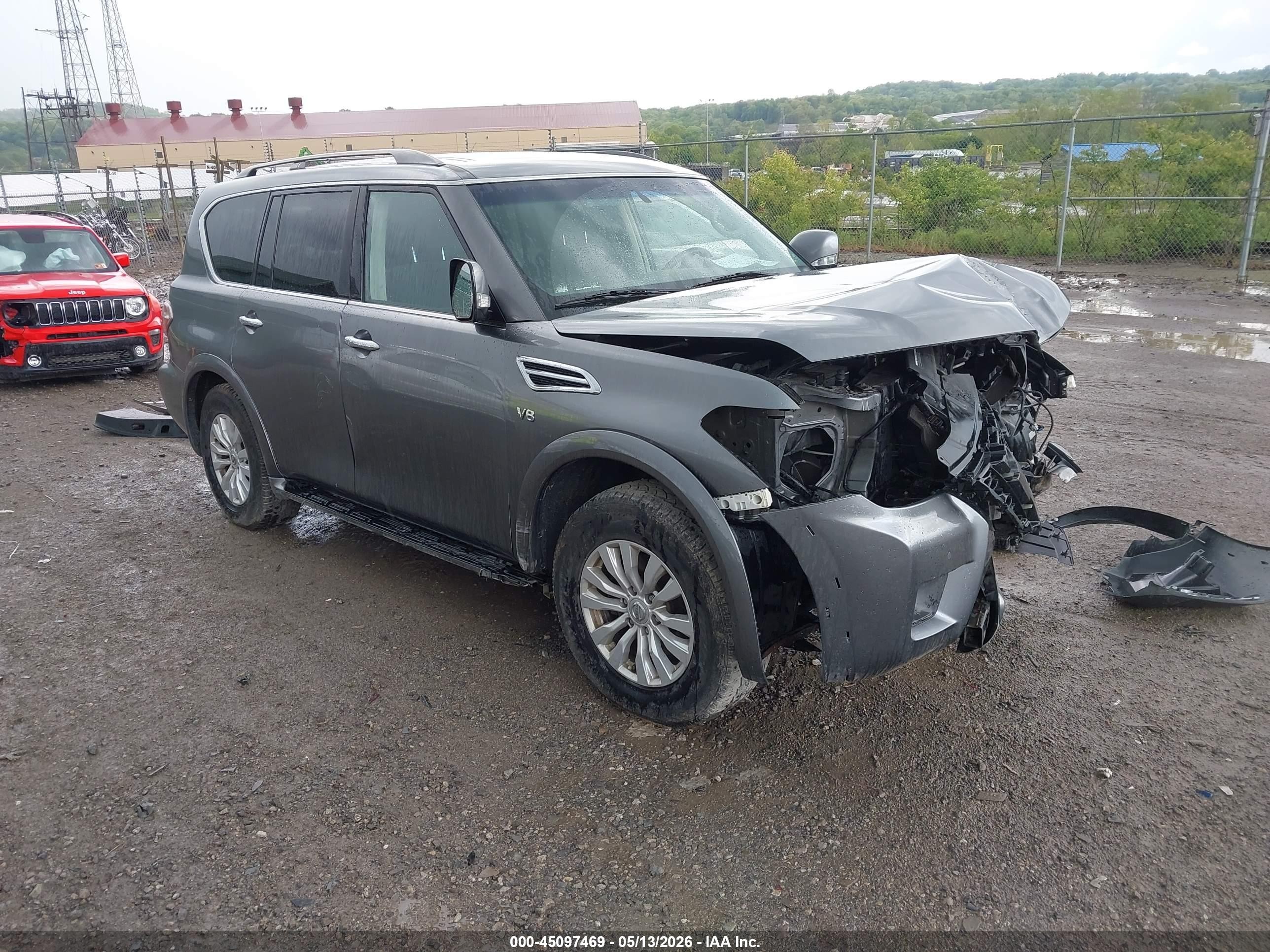 2017 Nissan Armada SV, VIN JN8AY2NC0H9509948 — Front end