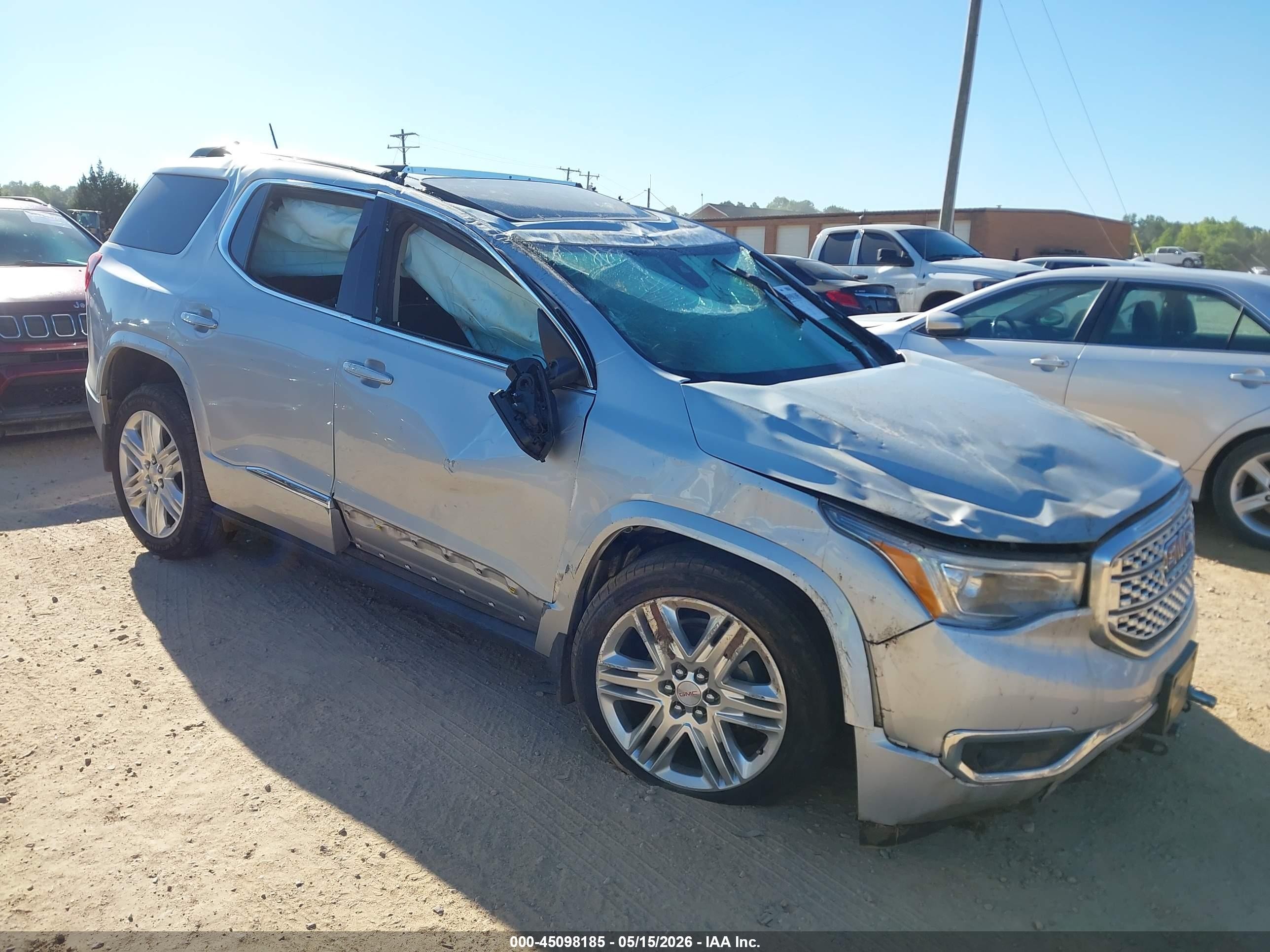 2018 GMC Acadia Denali, VIN 1GKKNPLS1JZ100996 — Roof