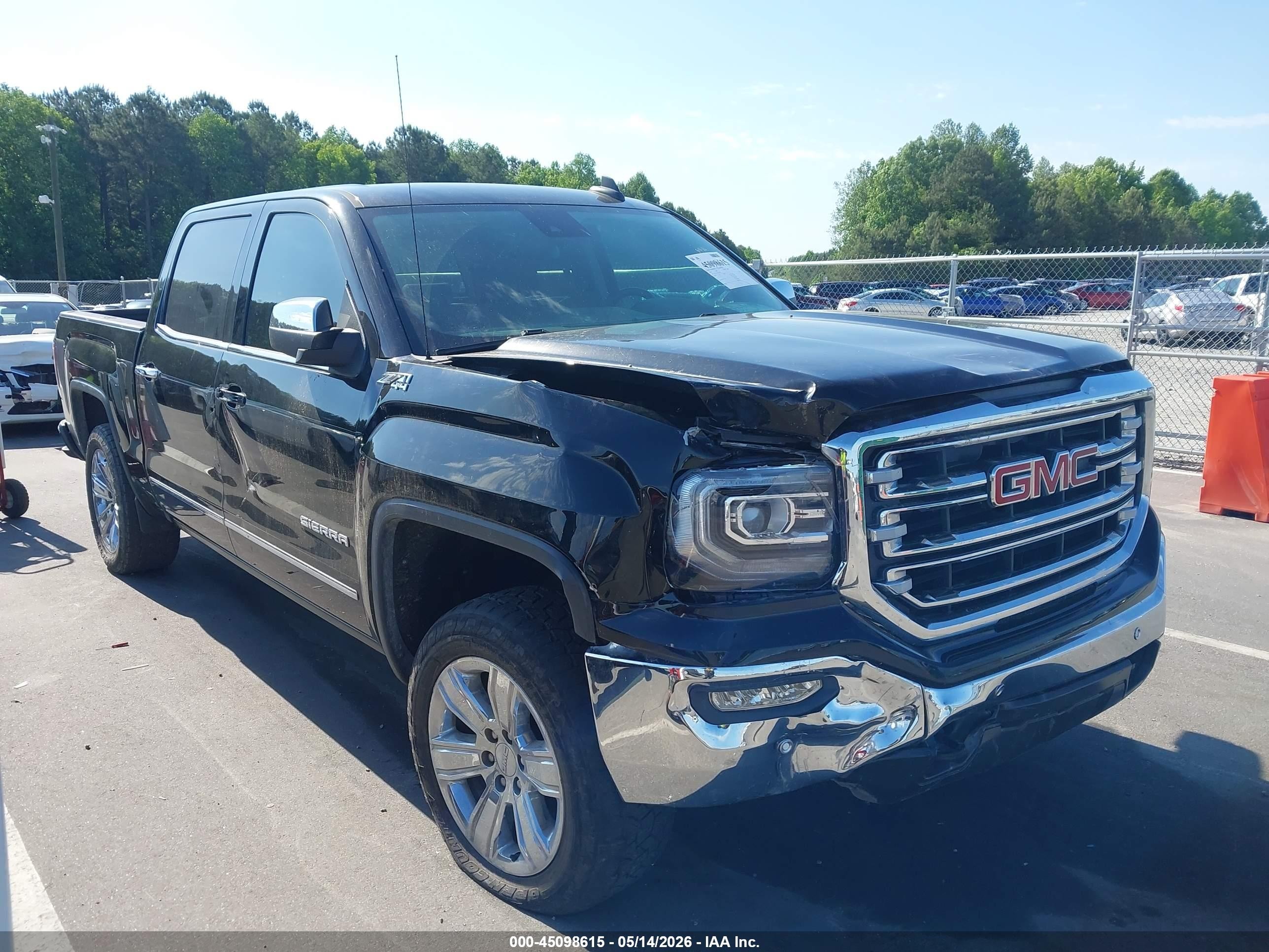 2018 GMC Sierra 1500 SLT, VIN 3GTU2NEC9JG451047 — Front end