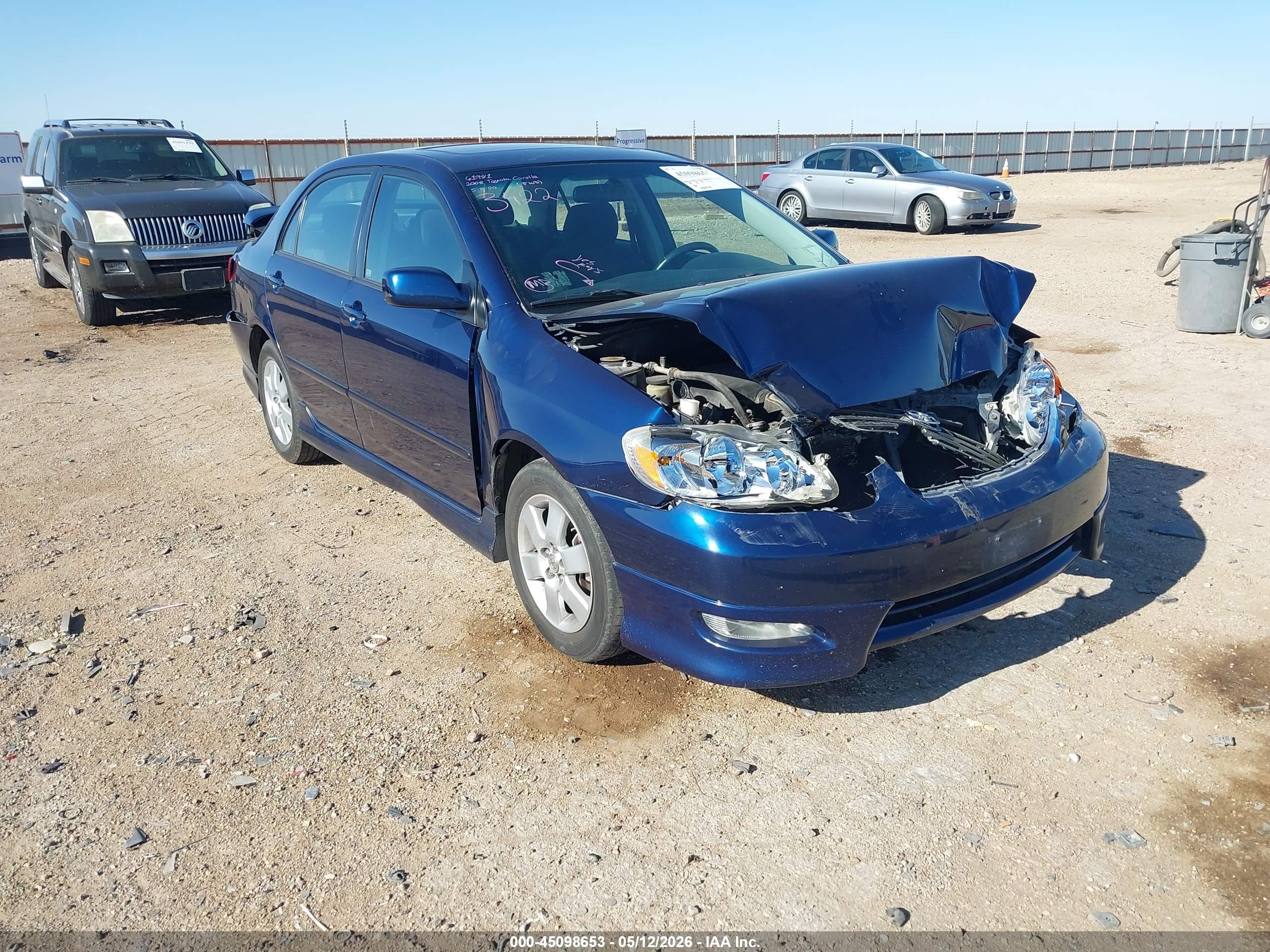 2008 Toyota Corolla S, VIN 2T1BR32E08C903422 — Front end