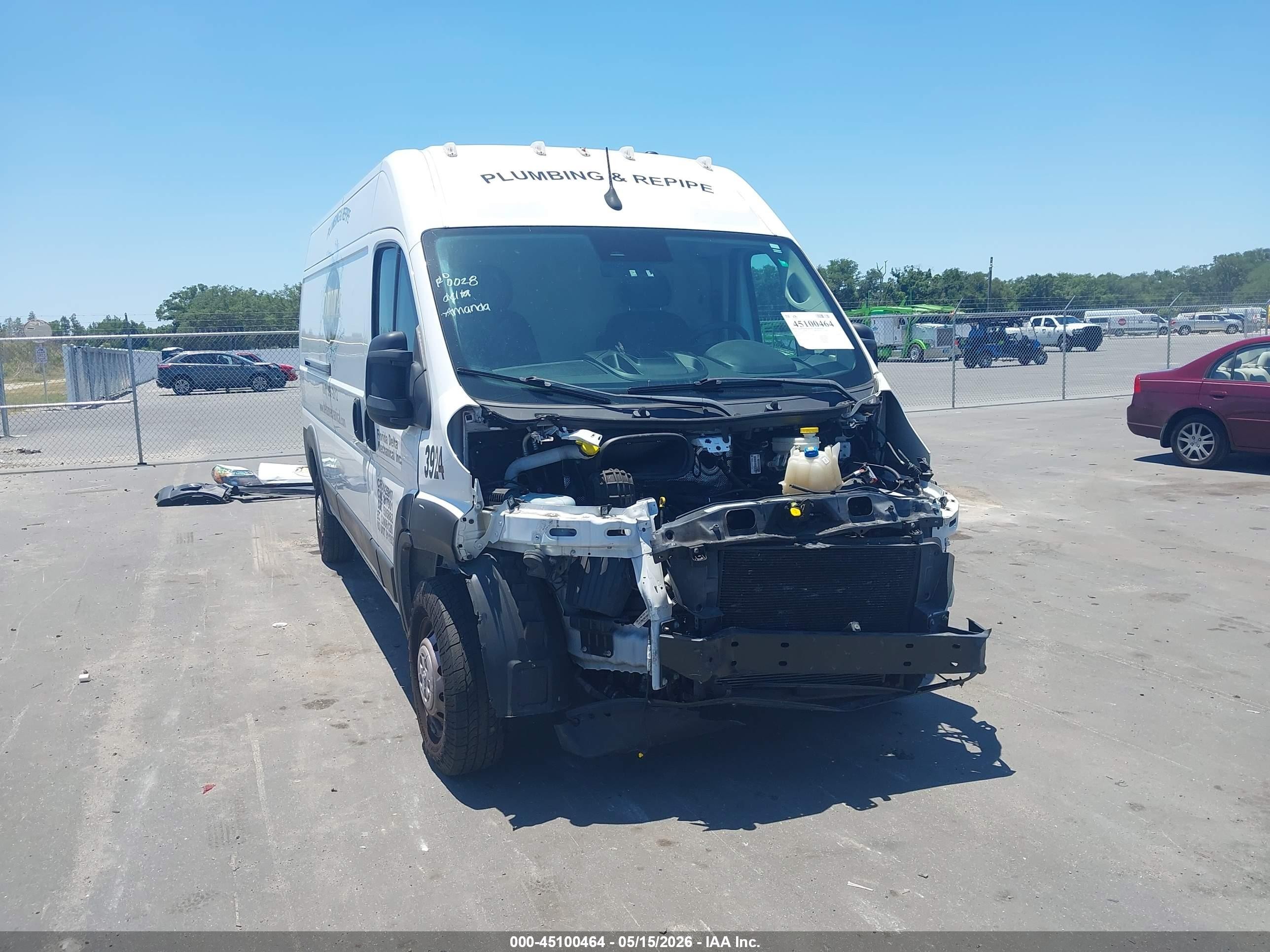 2022 Ram ProMaster Cargo, VIN 3C6LRVDG3NE113924 — Front end