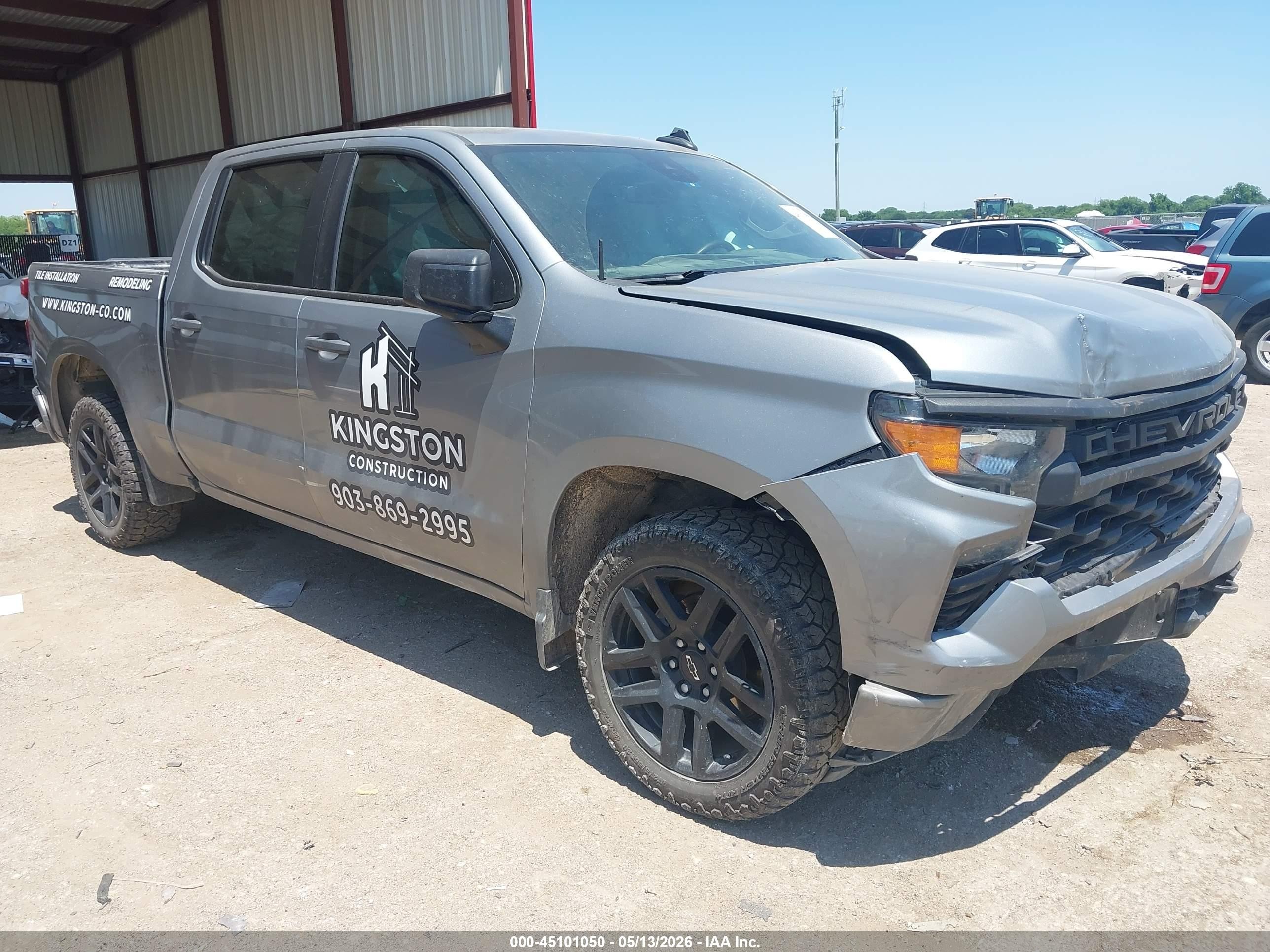 2024 Chevrolet Silverado 1500 Custom, VIN 1GCPABEK3RZ134334 — Front end