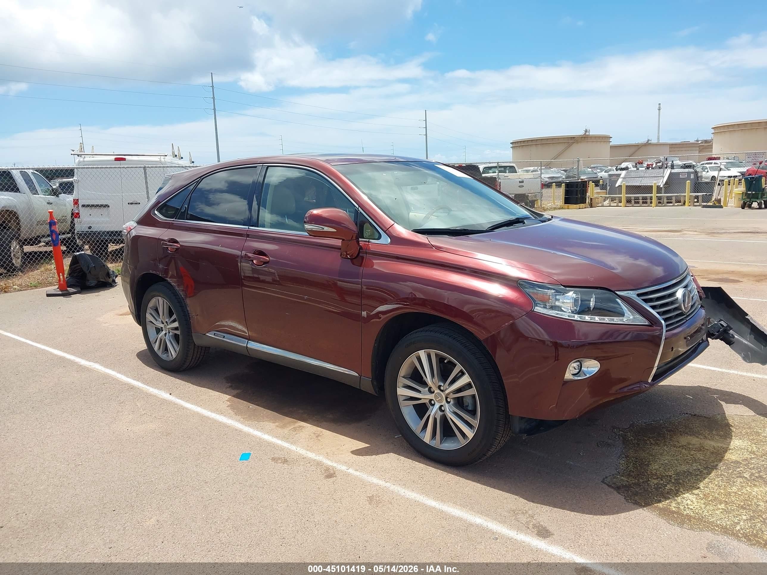 2015 Lexus RX 450h, VIN JTJZB1BA2F2415764 — Front end