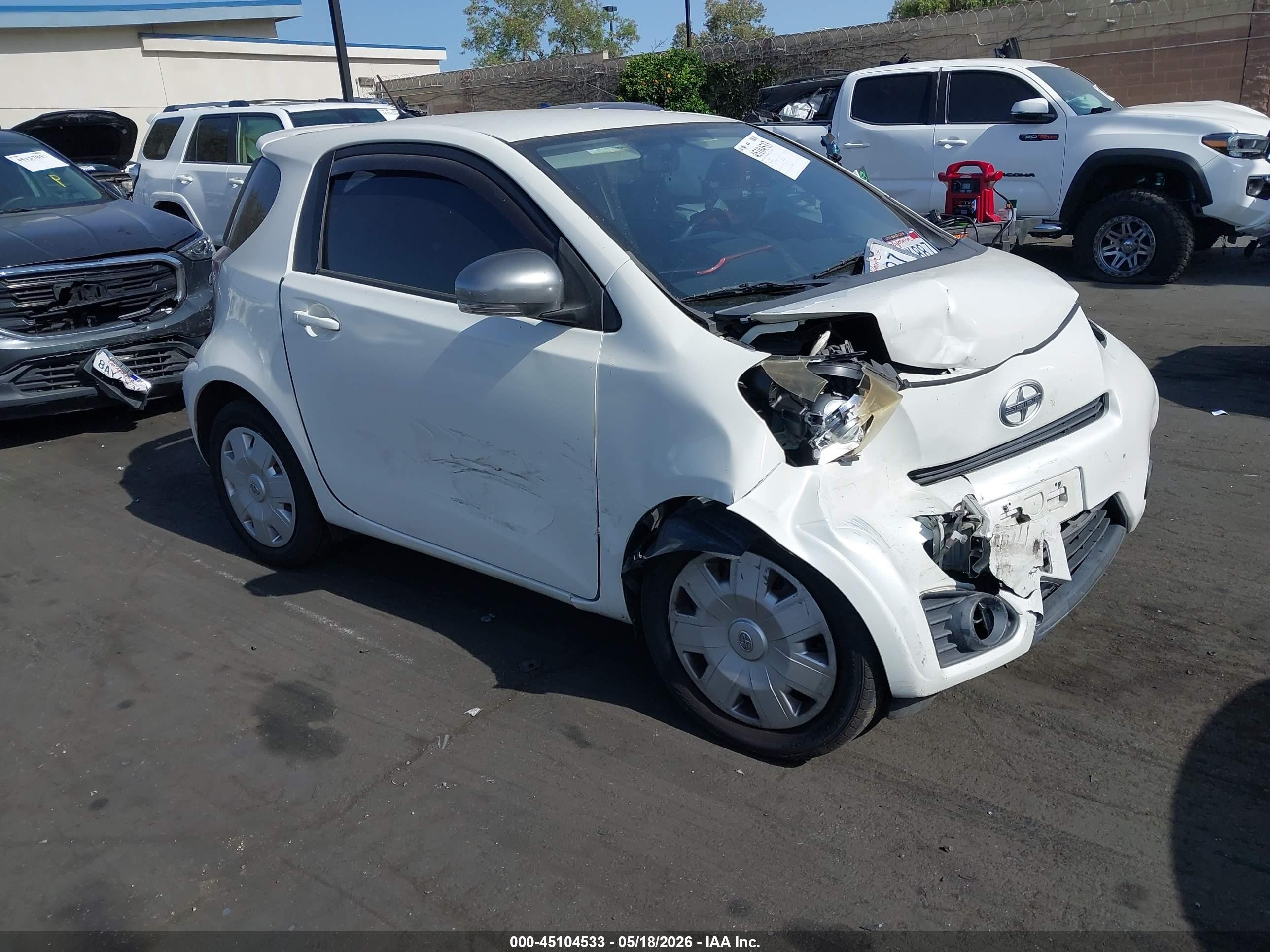 2013 Scion iQ, VIN JTNJJXB03DJ022643 — Front end