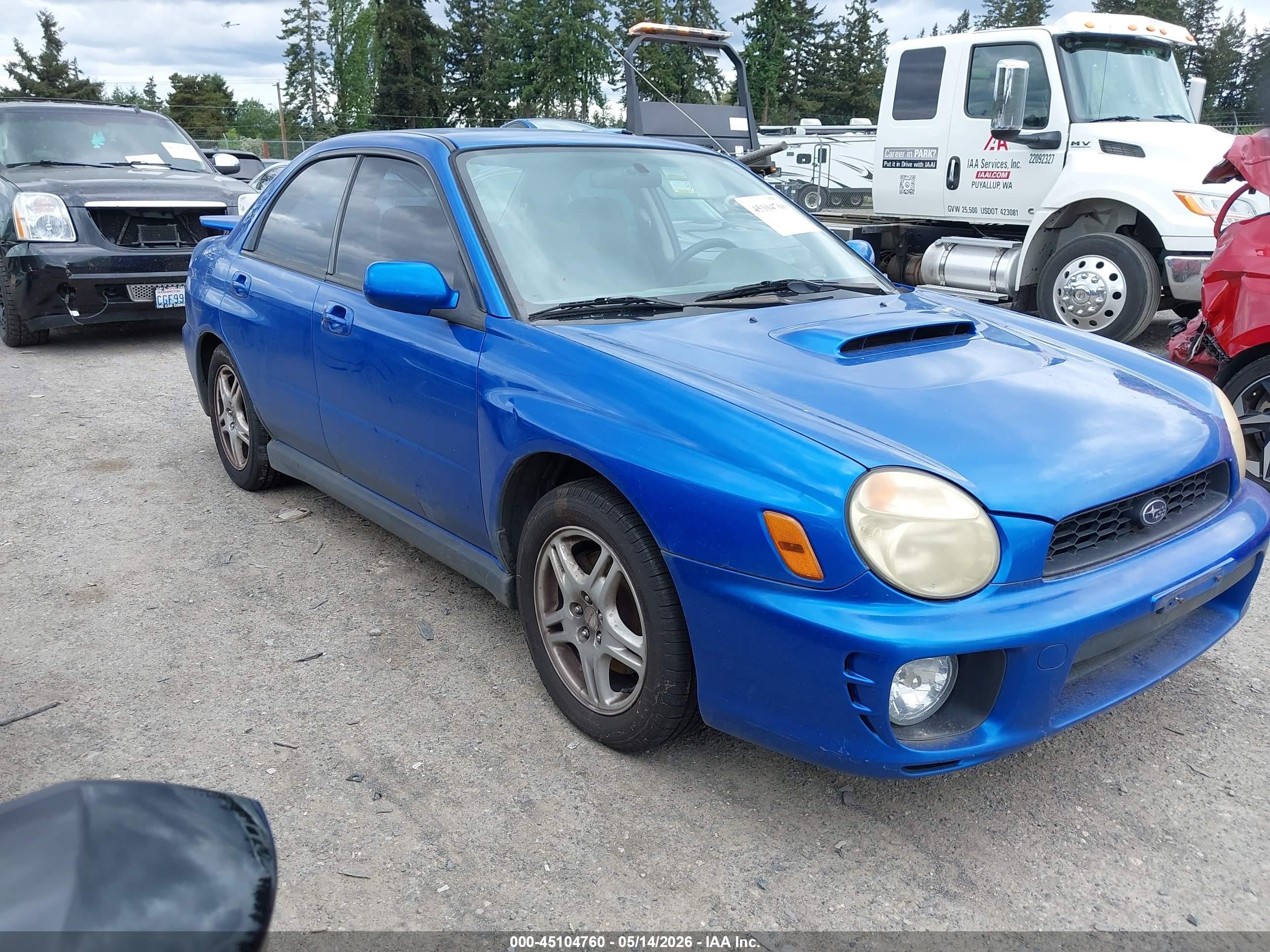 2003 Subaru Impreza WRX, VIN JF1GD29663G502843 — Обычный износ