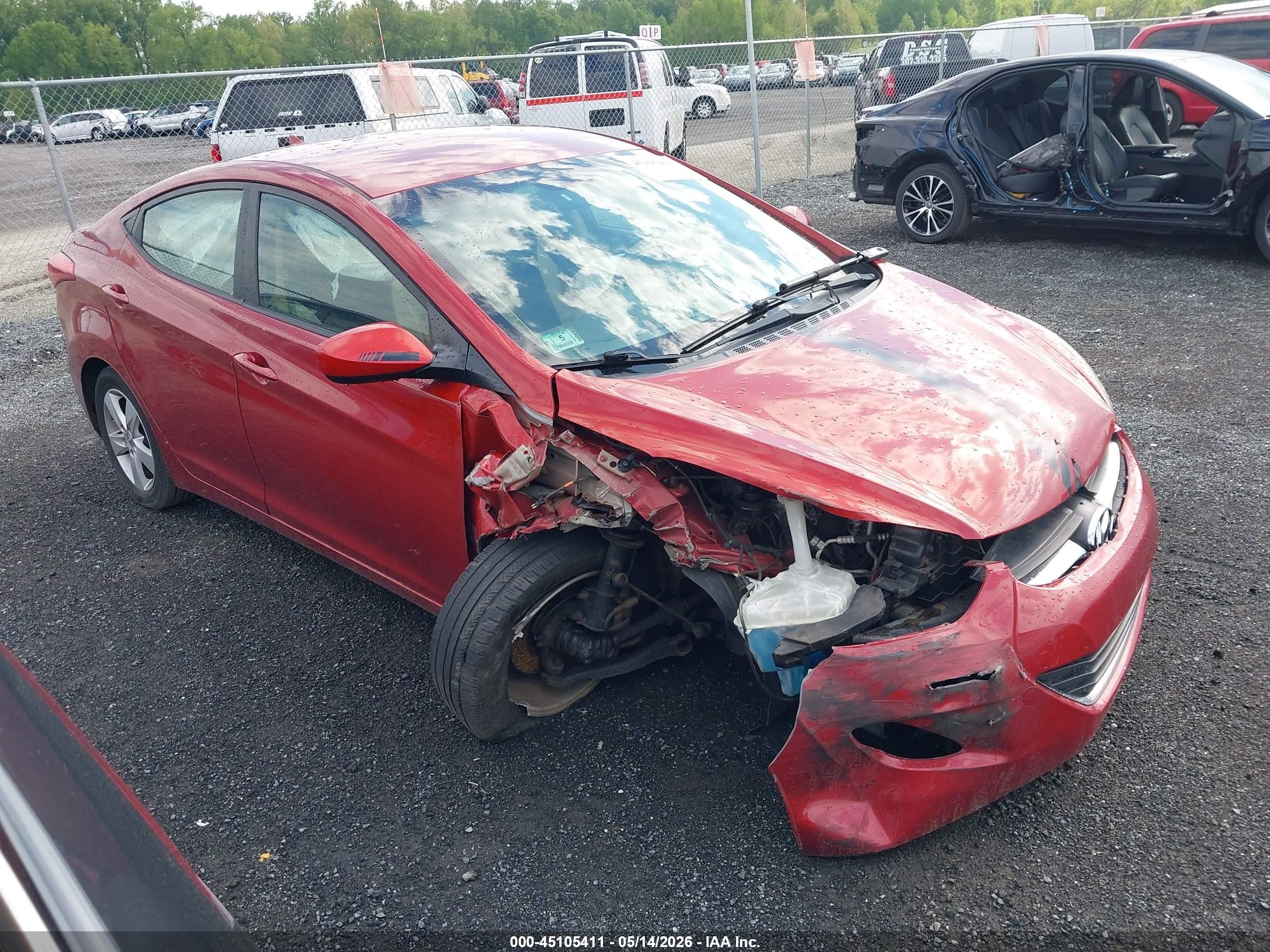 2011 Hyundai Elantra Limited, VIN KMHDH4AE7BU107842 — Front end