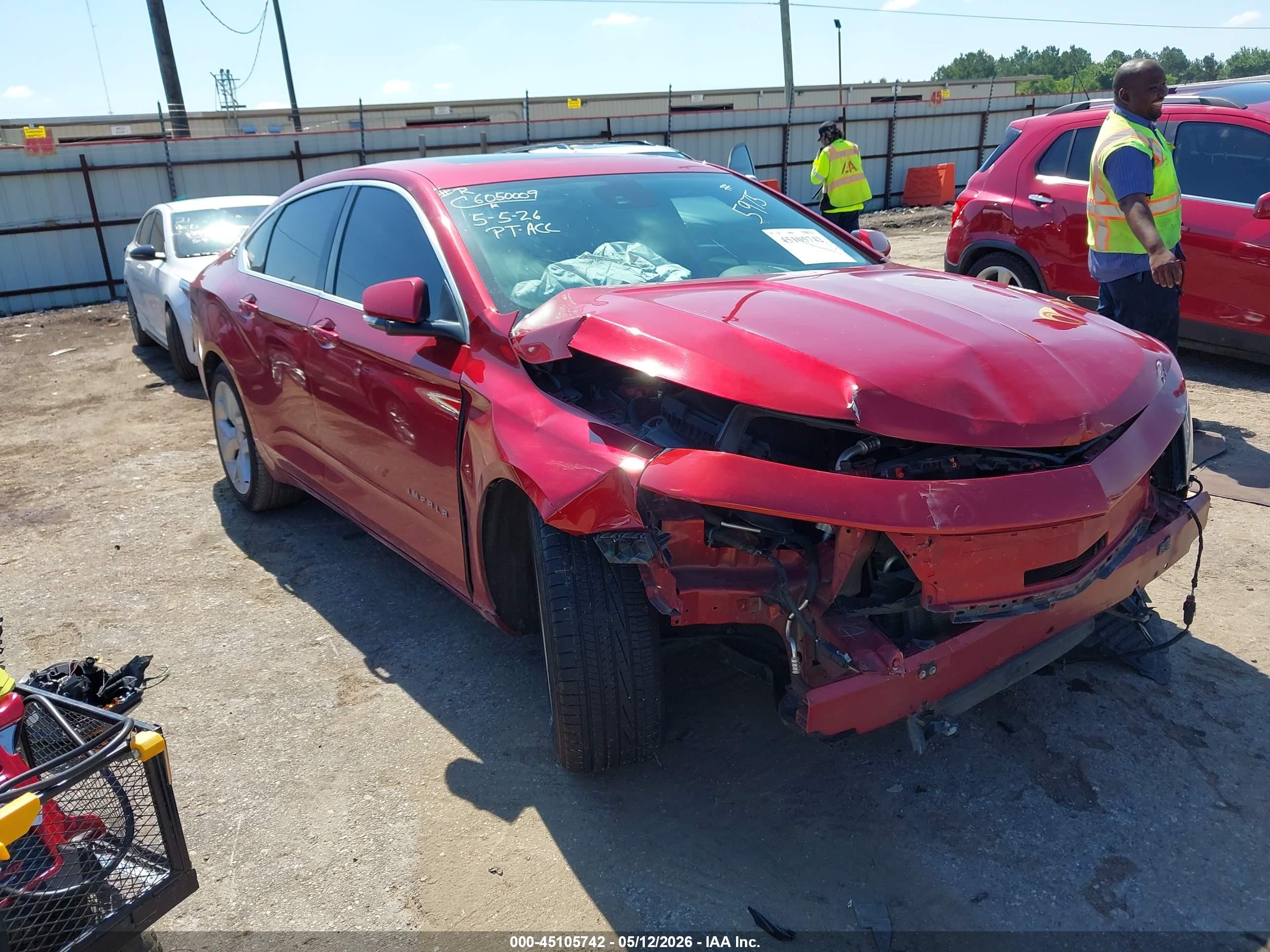 2015 Chevrolet Impala LT, VIN 1G1115SL9FU105975 — Front end