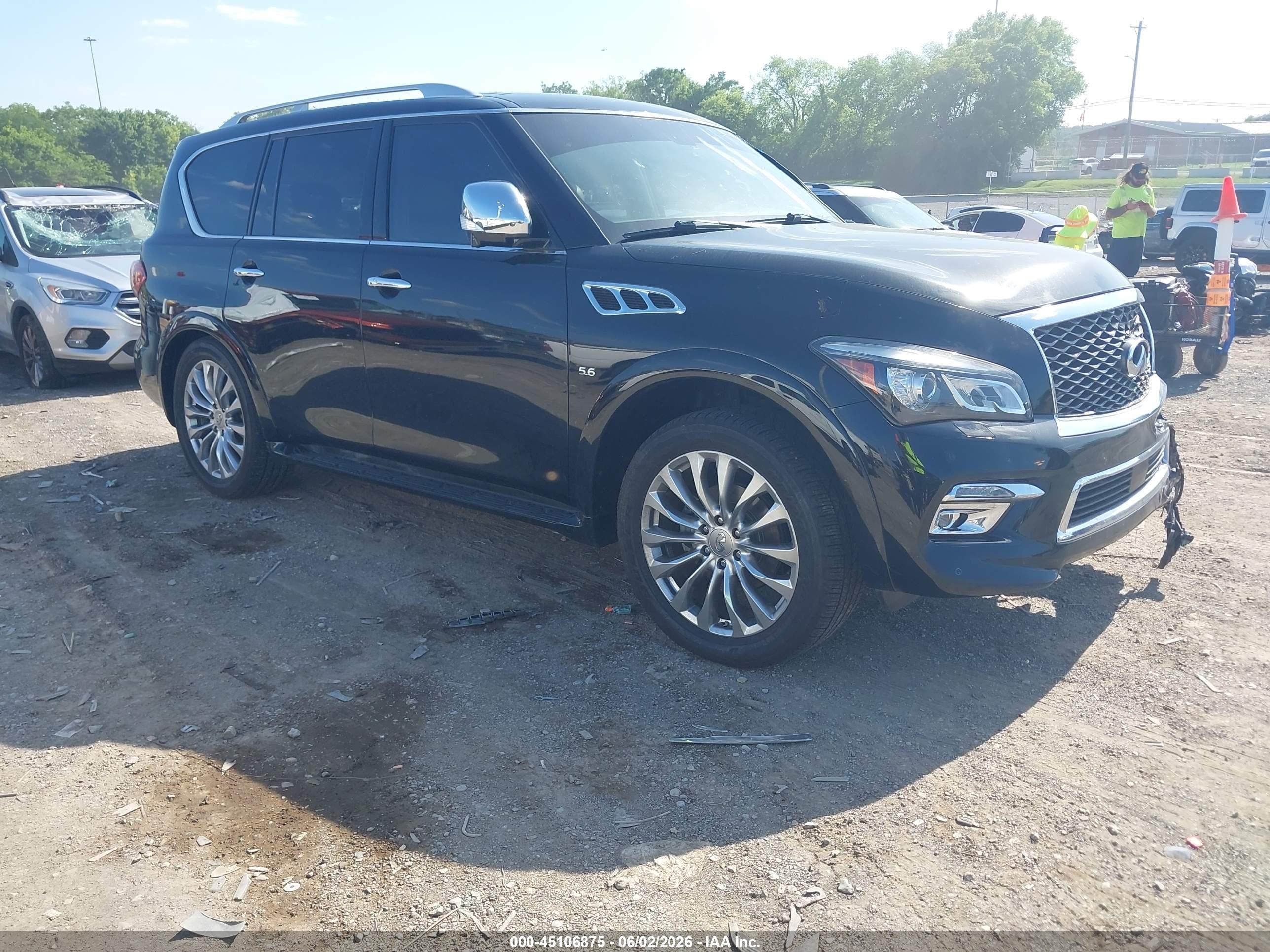 2016 Infiniti QX80, VIN JN8AZ2NE5G9122213 — Burn