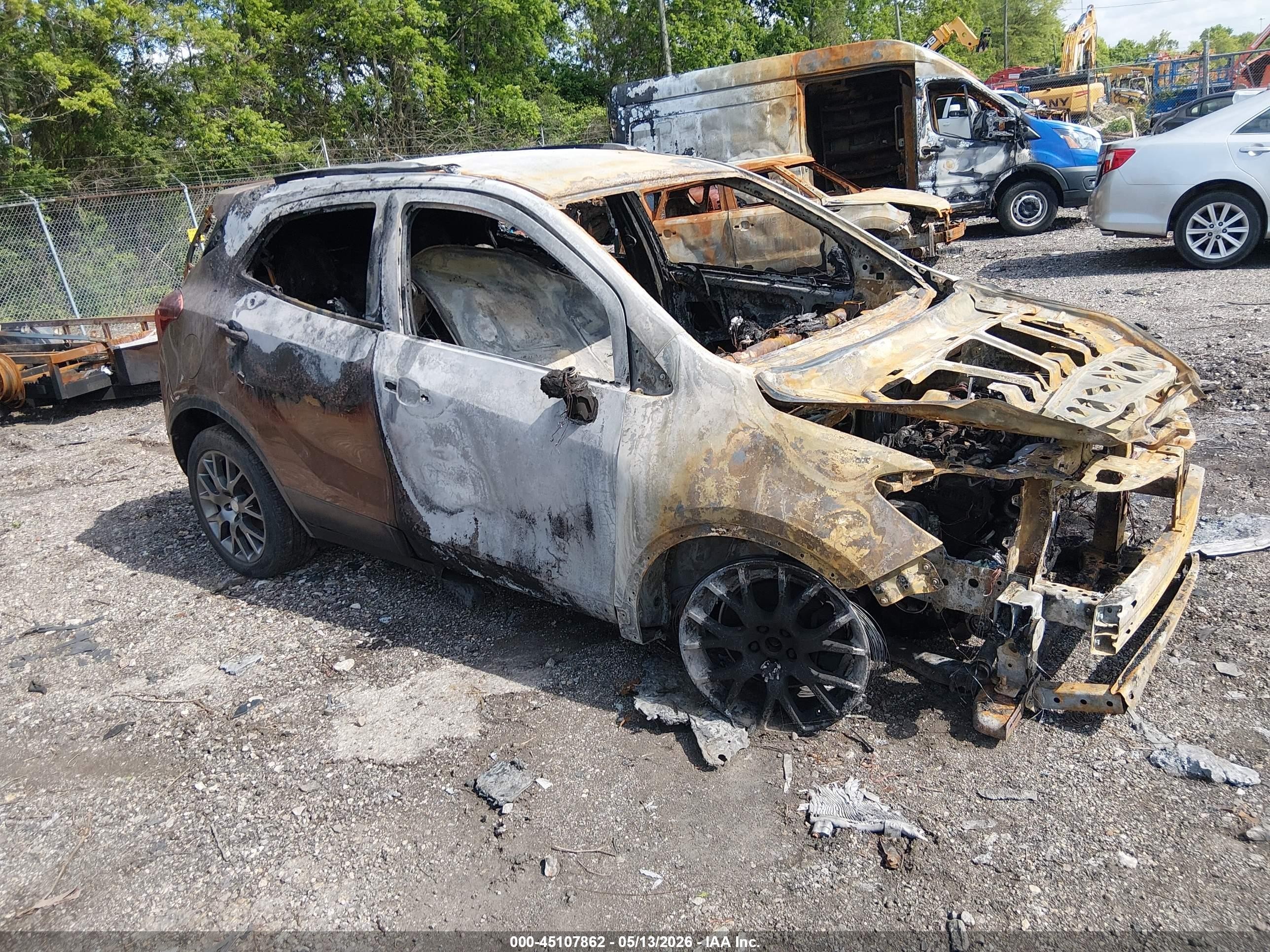 2016 Buick Encore Sport Touring, VIN KL4CJ2SM3GB603698 — Interior fire