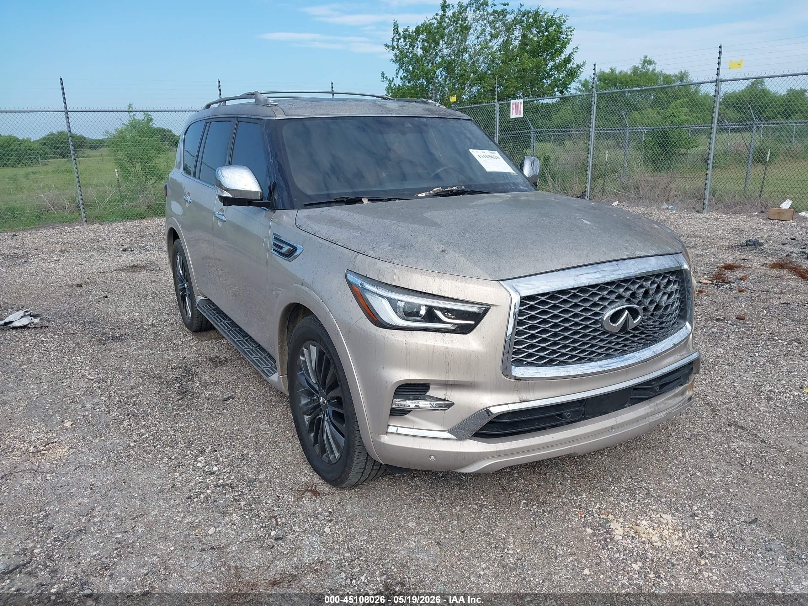2022 Infiniti QX80 Sensory, VIN JN8AZ2BF5N9743168 — Burn