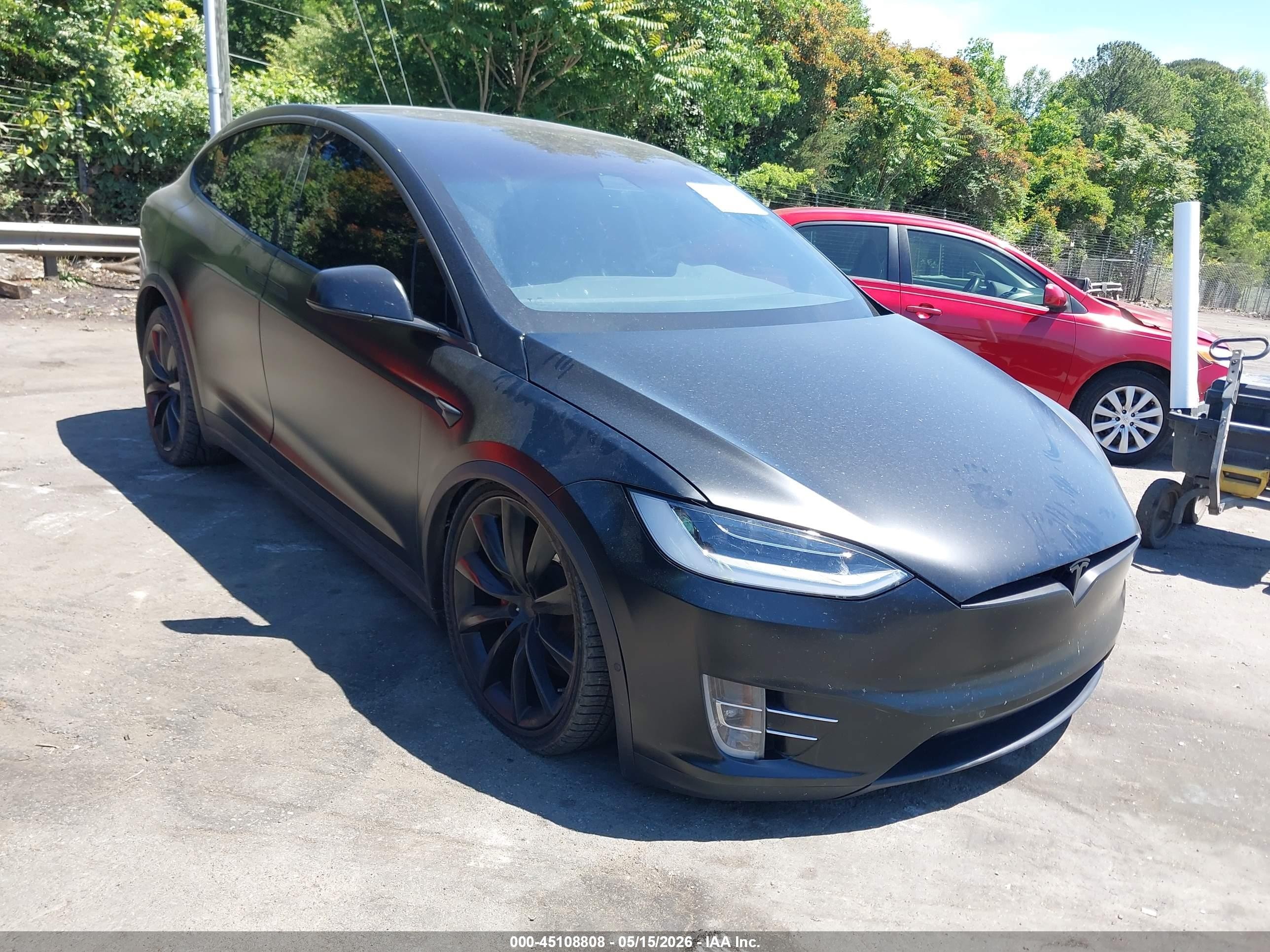 2019 Tesla Model X P100D, VIN 5YJXCBE48KF185321 — Undercarriage