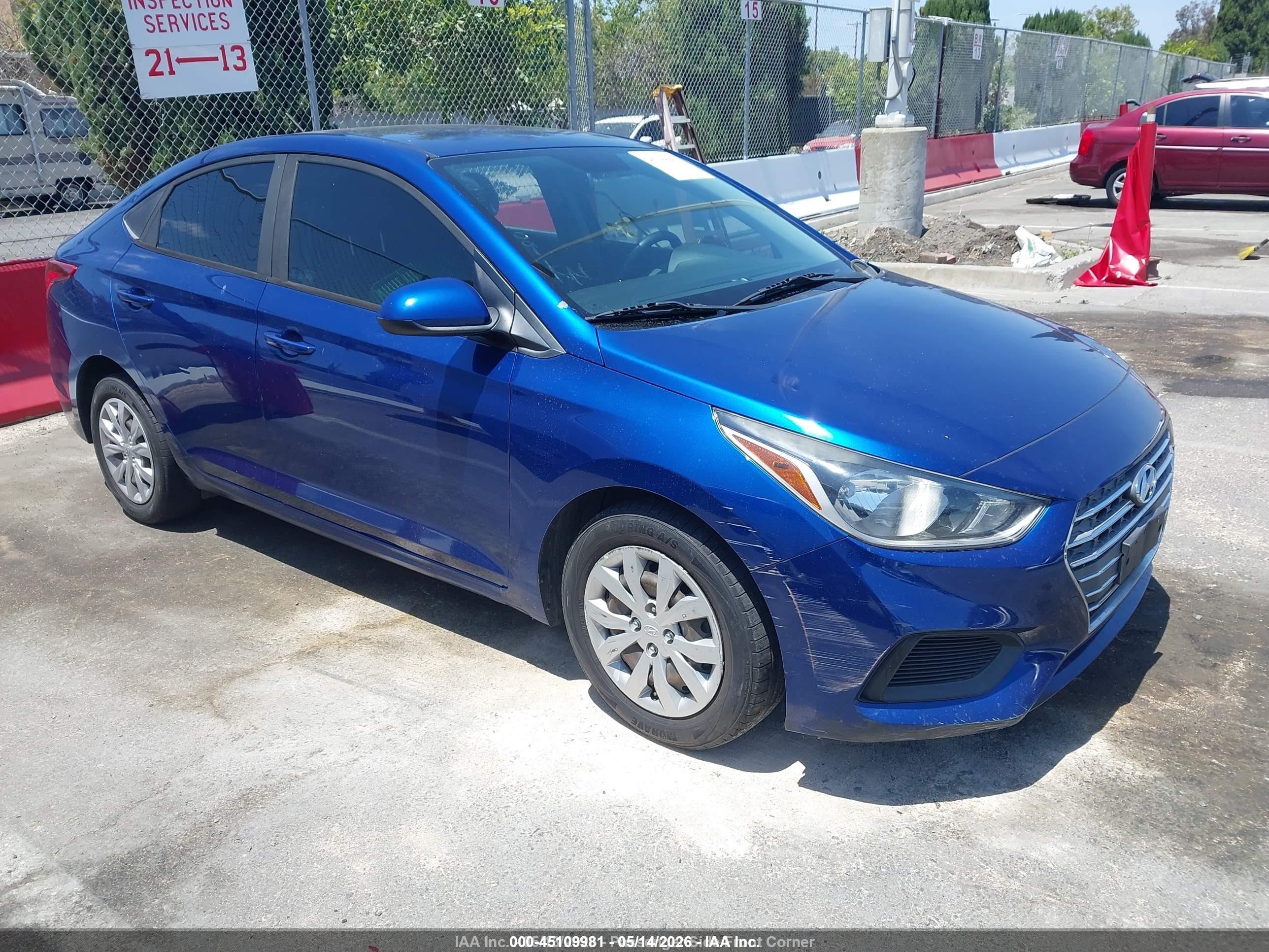 2019 Hyundai Accent SE, VIN 3KPC24A36KE067977 — Rear end