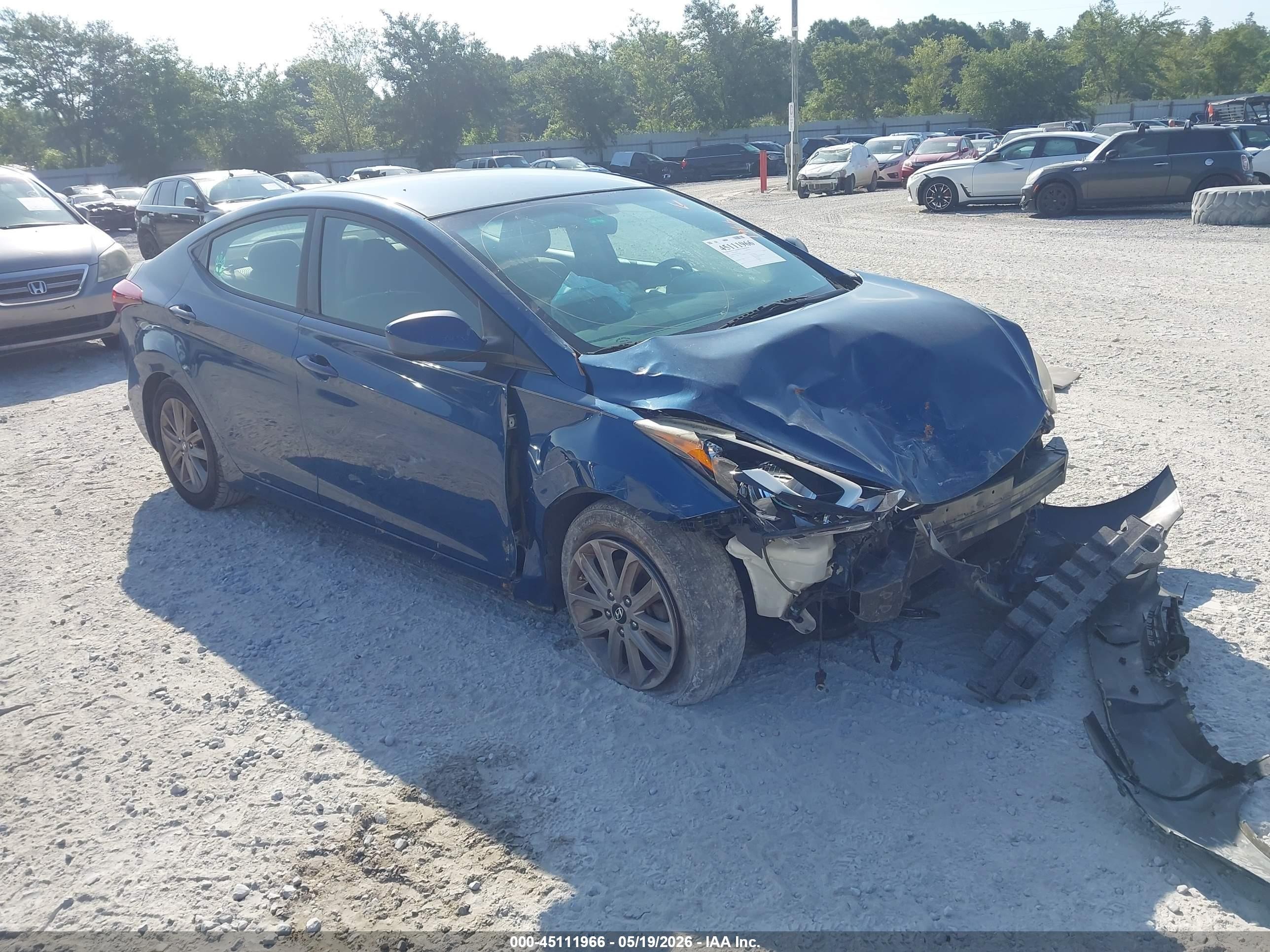 2014 Hyundai Elantra SE, VIN KMHDH4AE2EU029989 — Front end