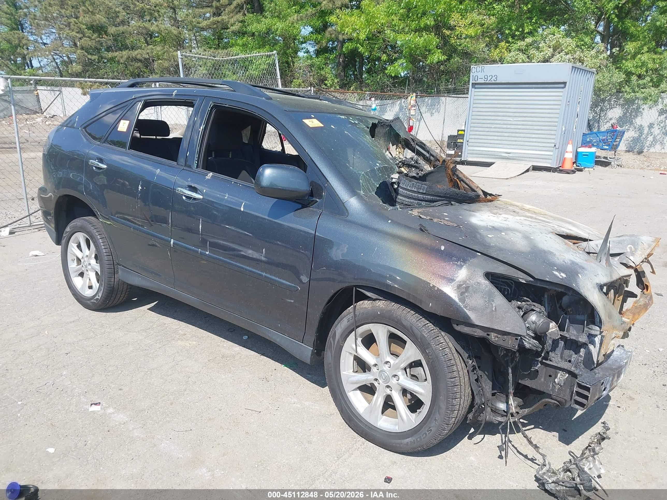 2008 Lexus RX 350, VIN 2T2HK31U38C088765 — Burn