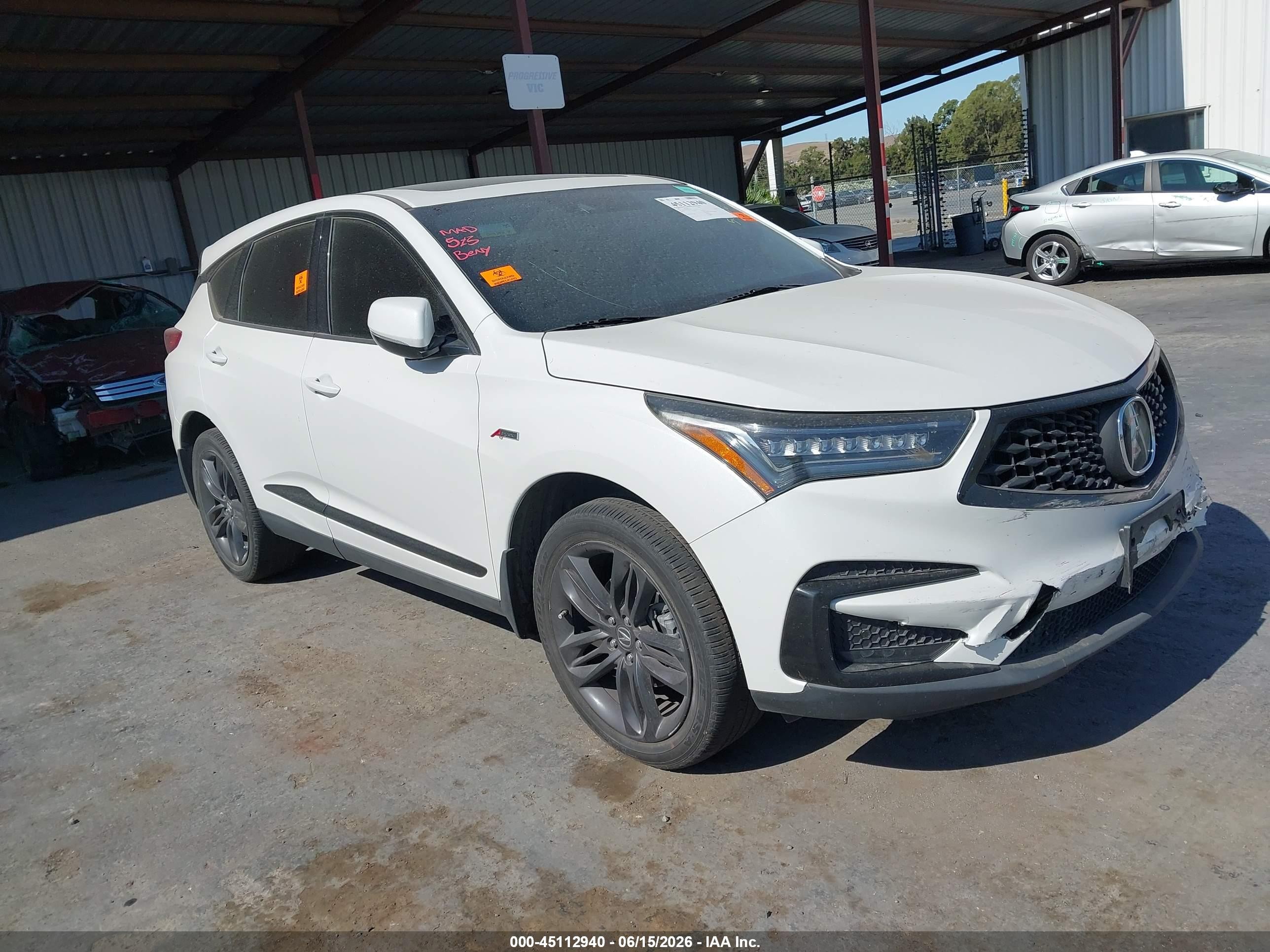 2021 Acura RDX w/A-Spec Package, VIN 5J8TC2H6XML039192 — Biohazard / chemical