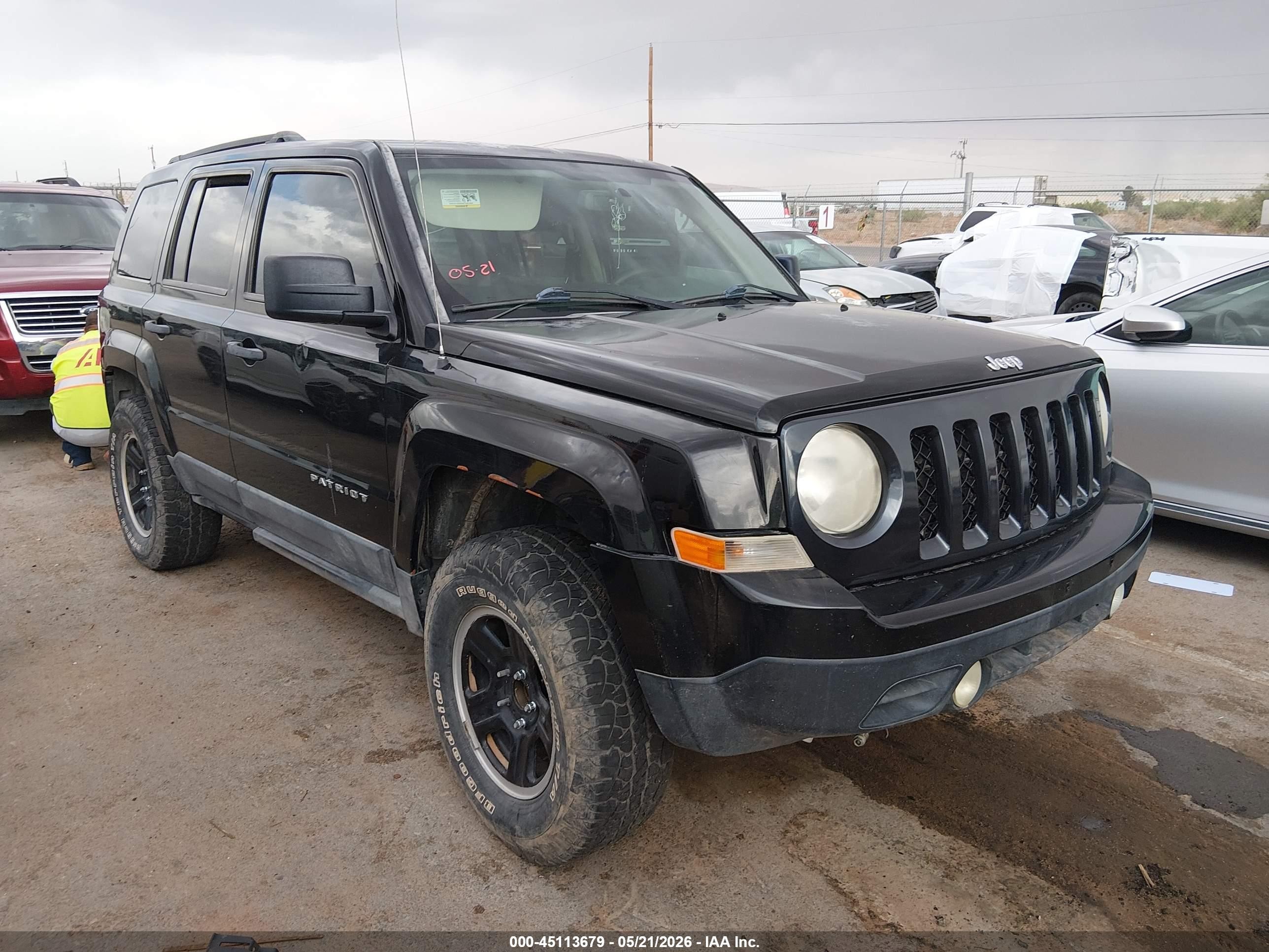 2012 Jeep Patriot Sport, VIN 1C4NJRBB3CD584574 — Stripped