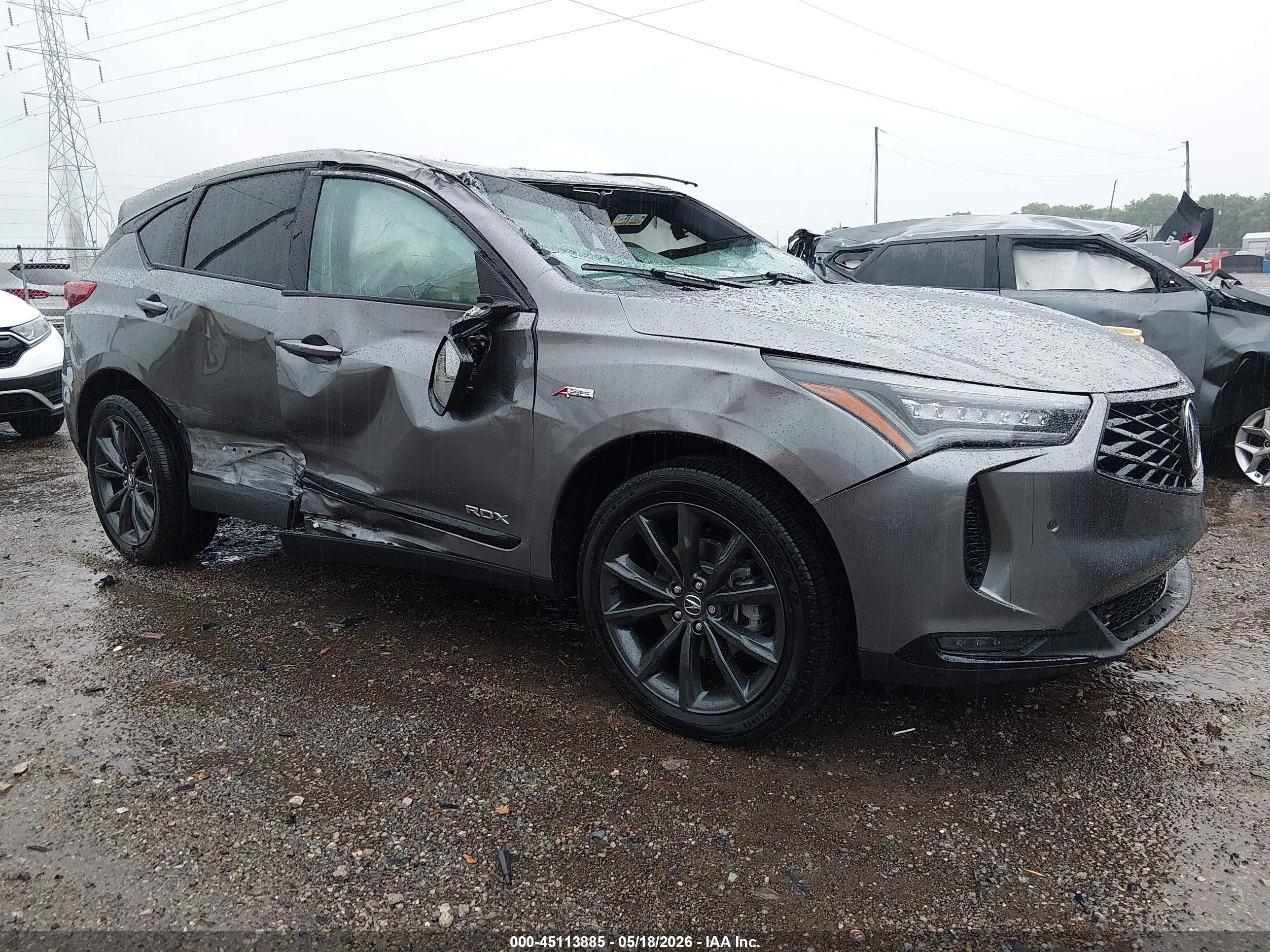 2025 Acura RDX w/A-Spec Package, VIN 5J8TC2H65SL017923 — Опрокидывание